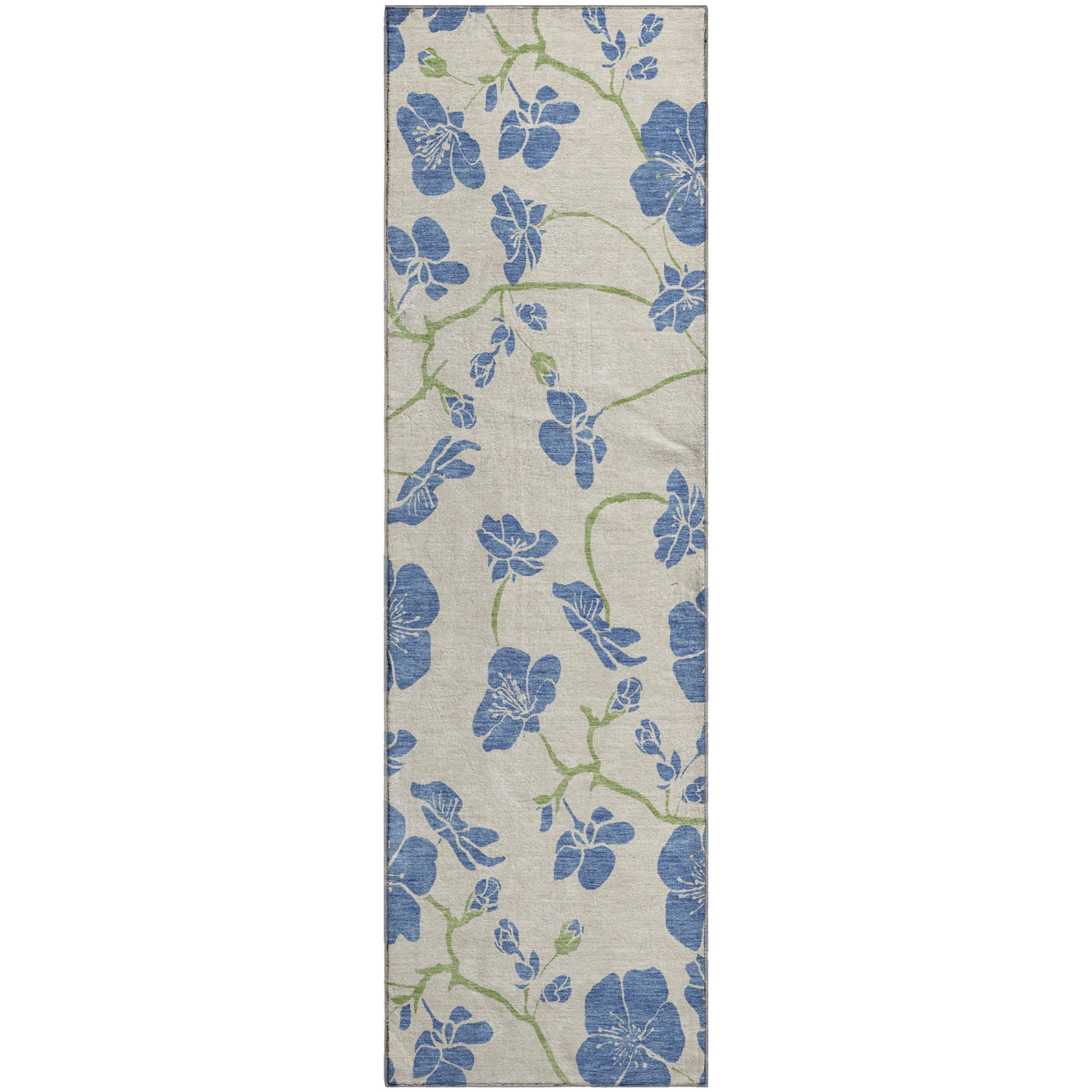 Chiang Mai Machine Washable Transitional Linen Ivory Rug 2'3" x 7'6" #shape_Runner