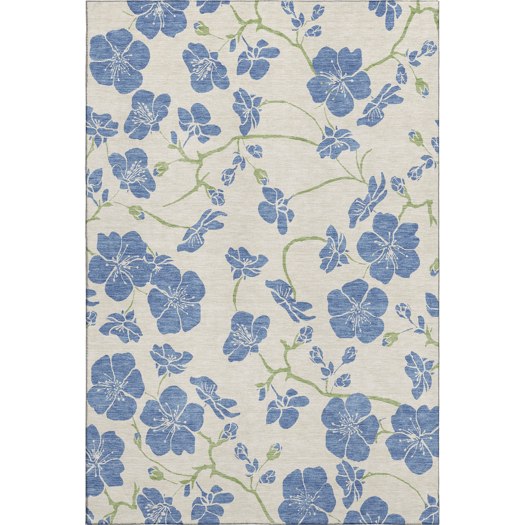 Chiang Mai Machine Washable Transitional Linen Ivory Rug 2'6" x 3'10" #shape_Rectangle