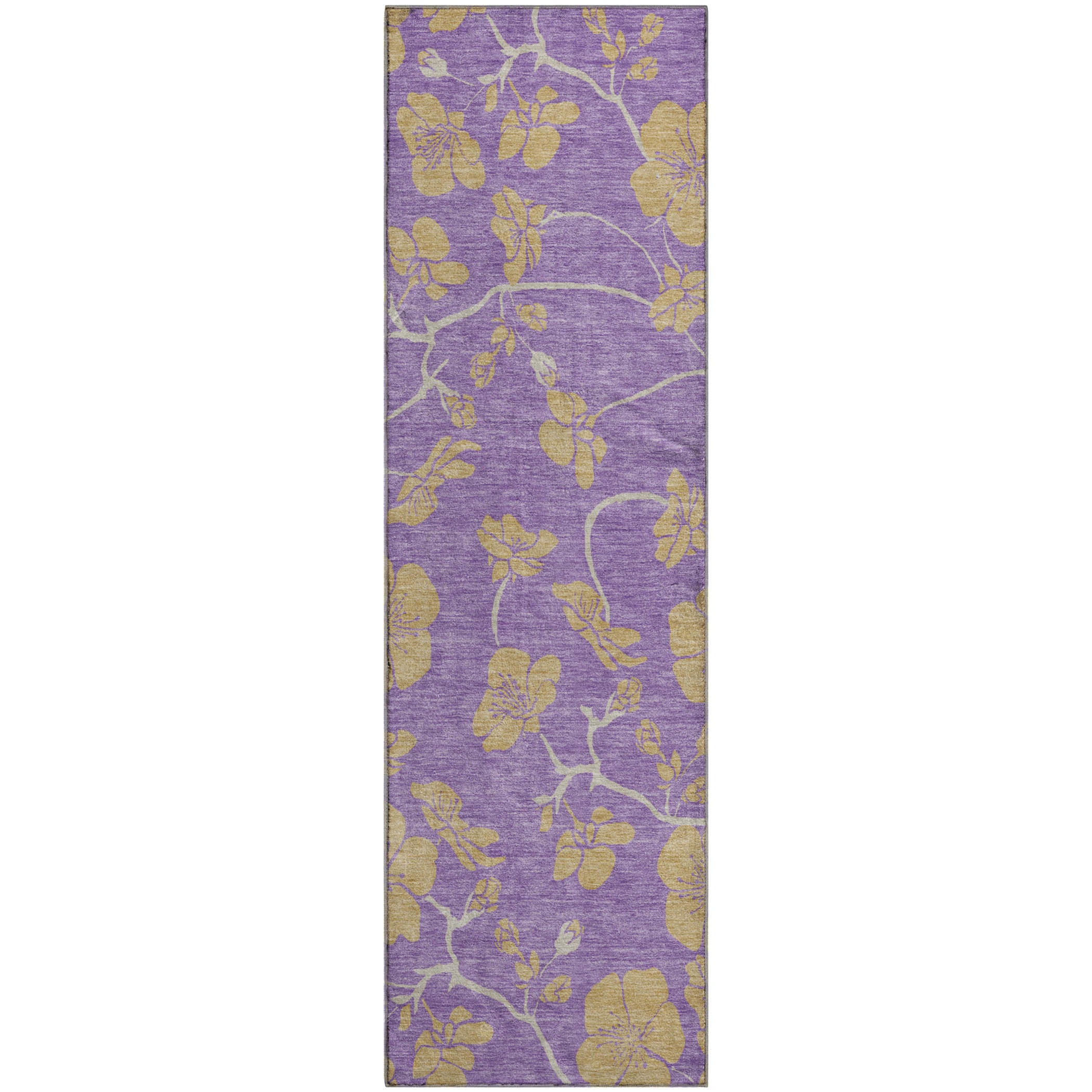 Chiang Mai Machine Washable Transitional Purple Rug 2'3" x 7'6" #shape_Runner