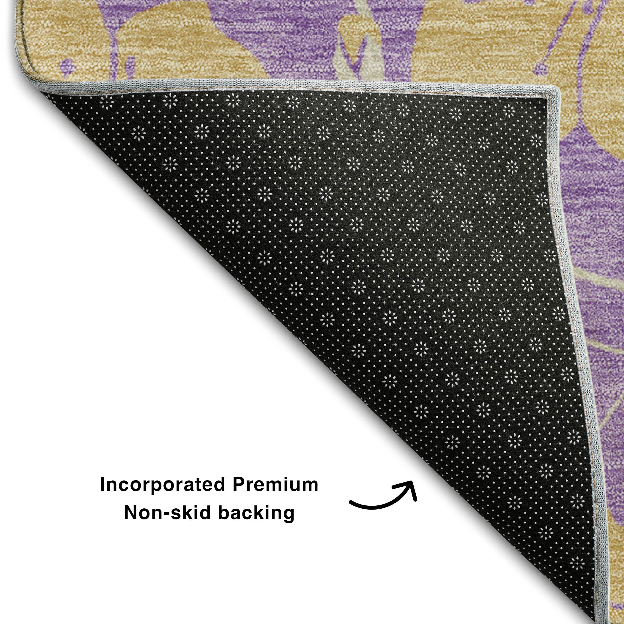 Chiang Mai Machine Washable Transitional Purple Rug 1'8" x 2'6" #shape_Rectangle