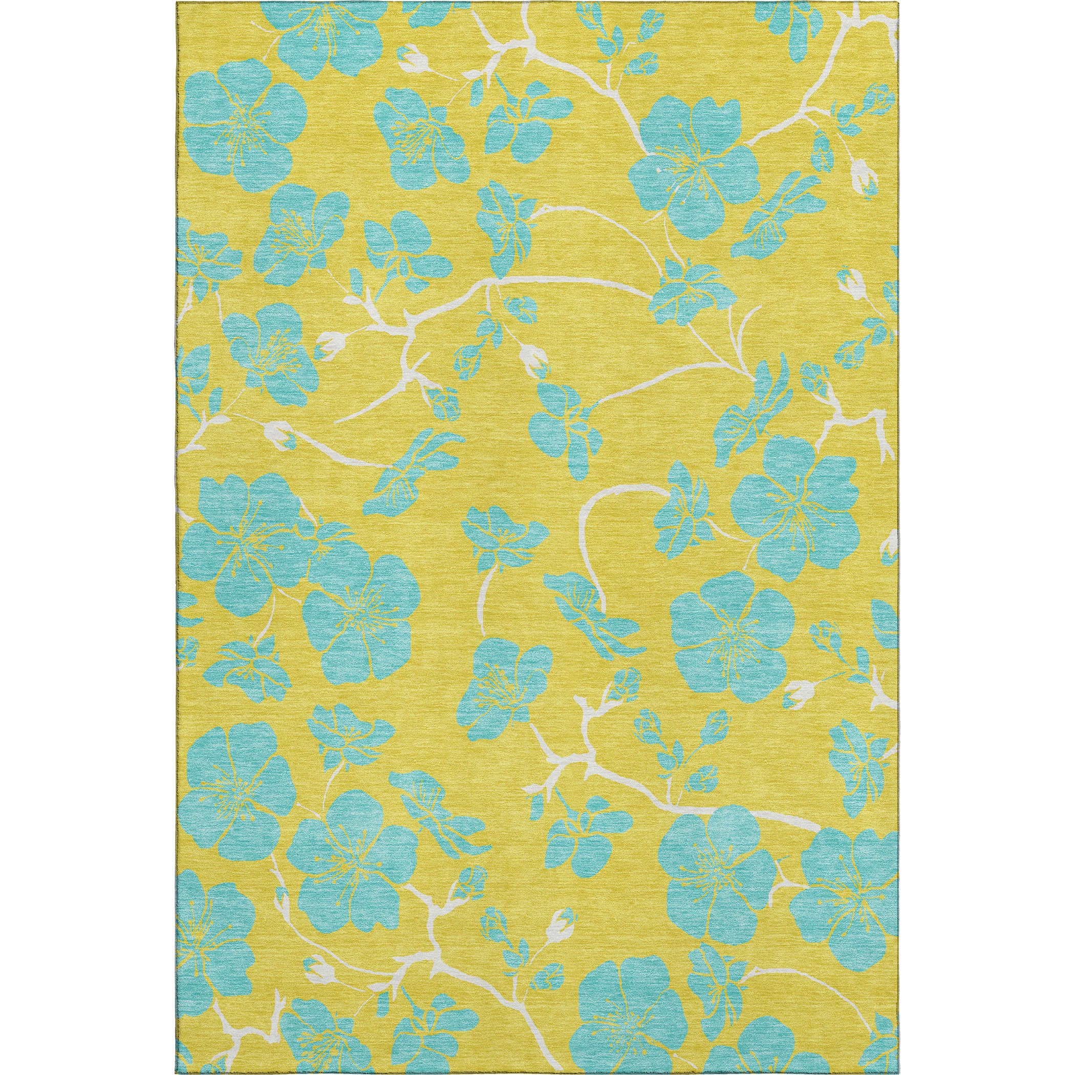 Chiang Mai Machine Washable Transitional Yellow Gold Rug 2'6" x 3'10" #shape_Rectangle