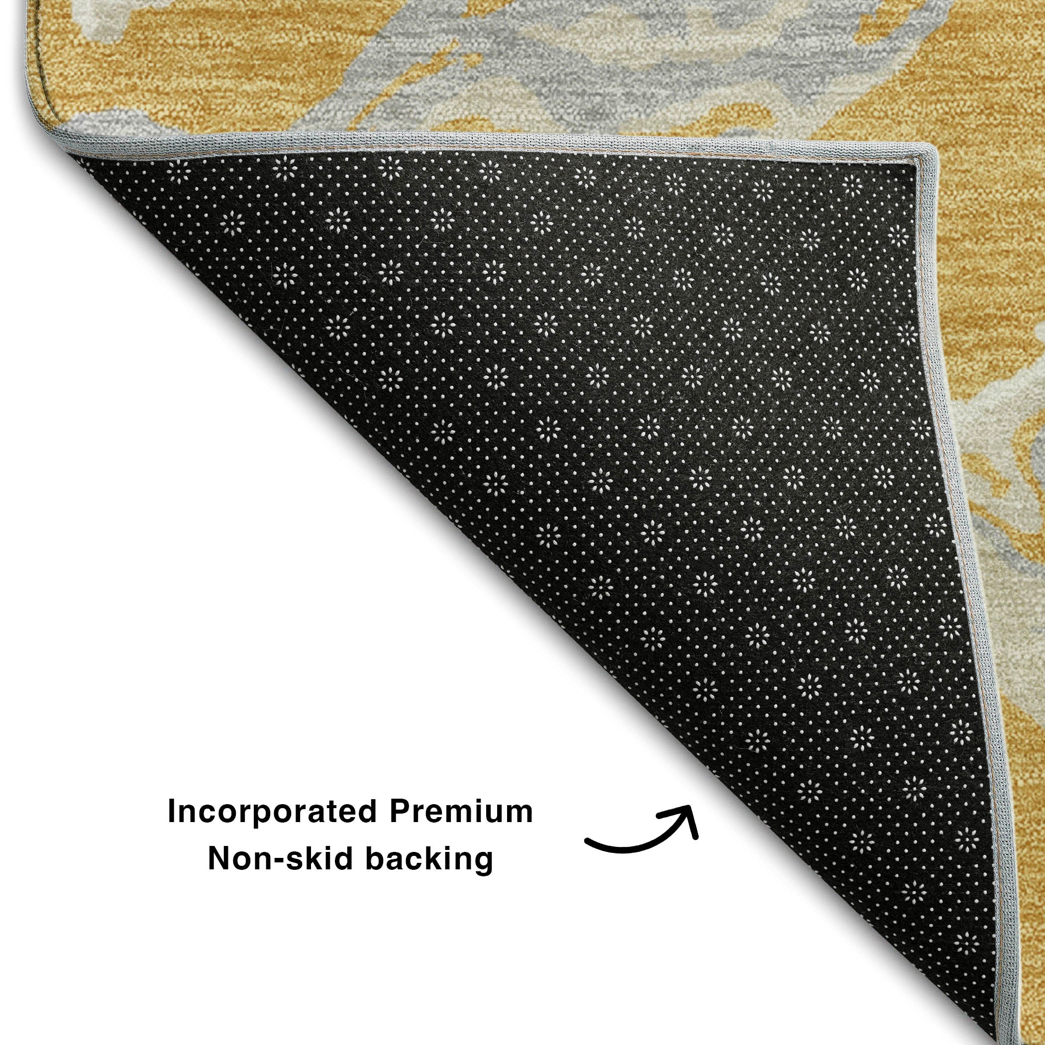 Tbilisi Machine Washable Transitional Gold Rug 1'8" x 2'6" #shape_Rectangle