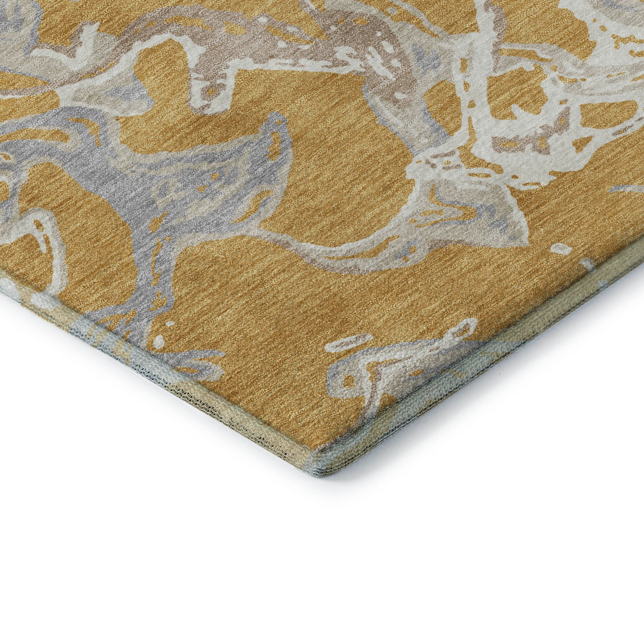 Tbilisi Machine Washable Transitional Gold Rug 1'8" x 2'6" #shape_Rectangle