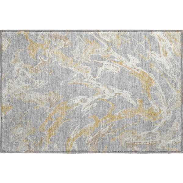Tbilisi Machine Washable Transitional Gray Rug 1'8" x 2'6"