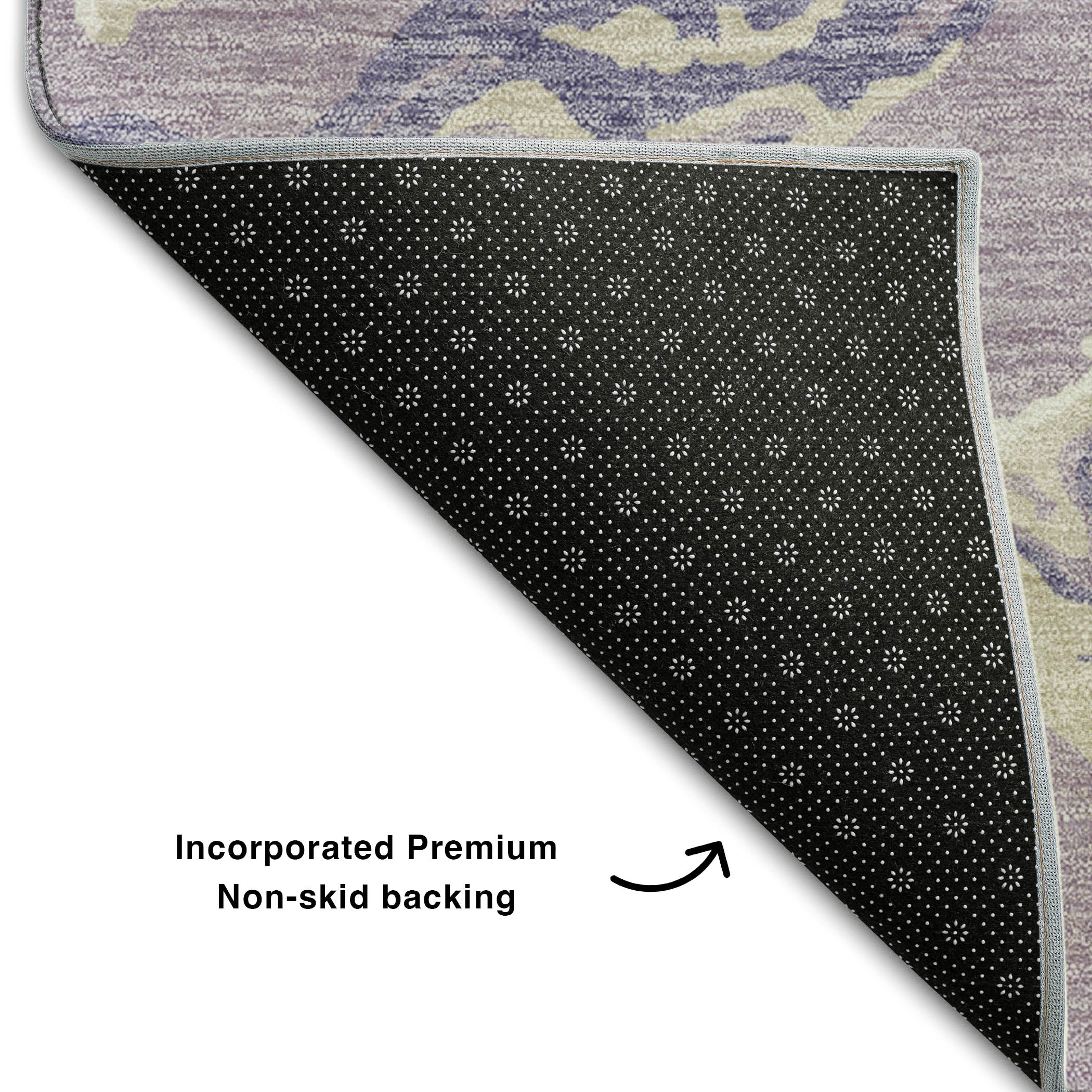 Tbilisi Machine Washable Transitional Lavender Purple Rug 1'8" x 2'6" #shape_Rectangle