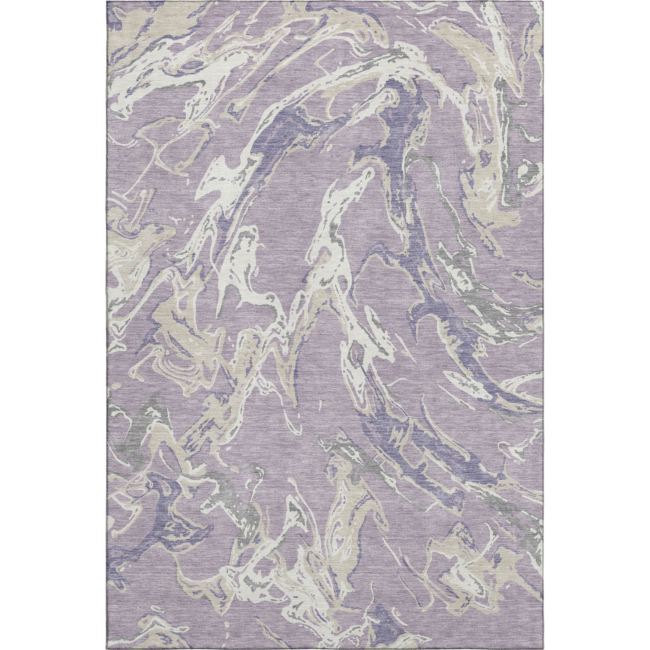 Tbilisi Machine Washable Transitional Lavender Purple Rug 2'6" x 3'10" #shape_Rectangle