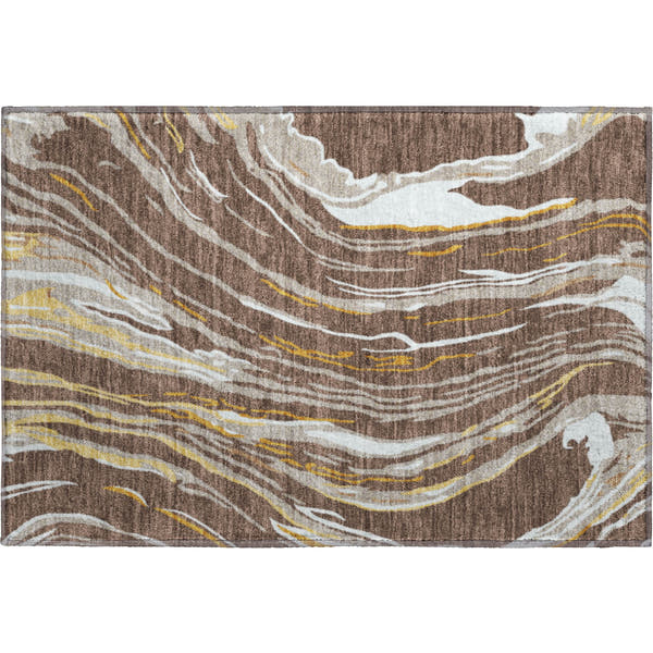 Bogota Machine Washable Transitional Brown Rug 1'8" x 2'6"