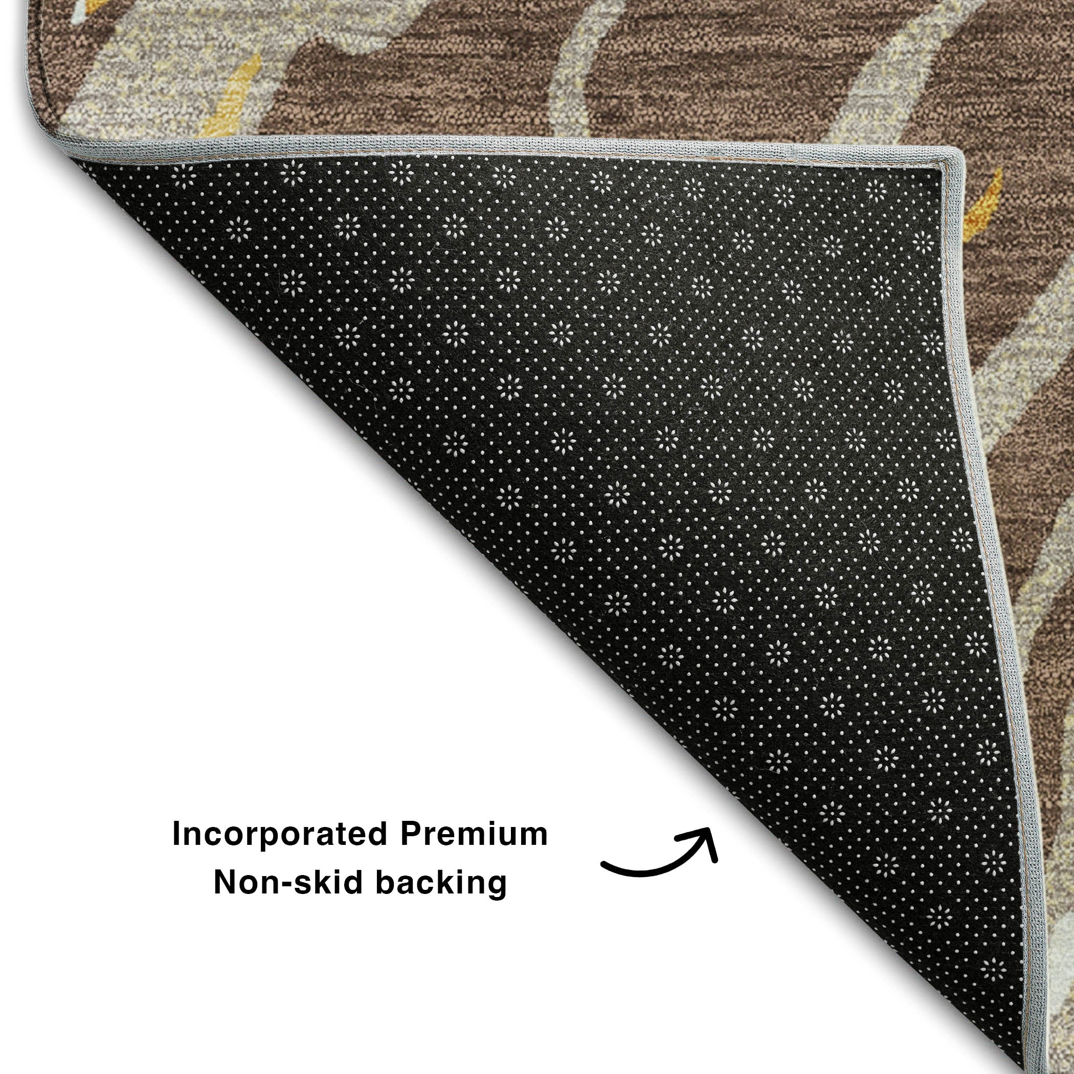 Bogota Machine Washable Transitional Brown Rug 1'8" x 2'6" #shape_Rectangle