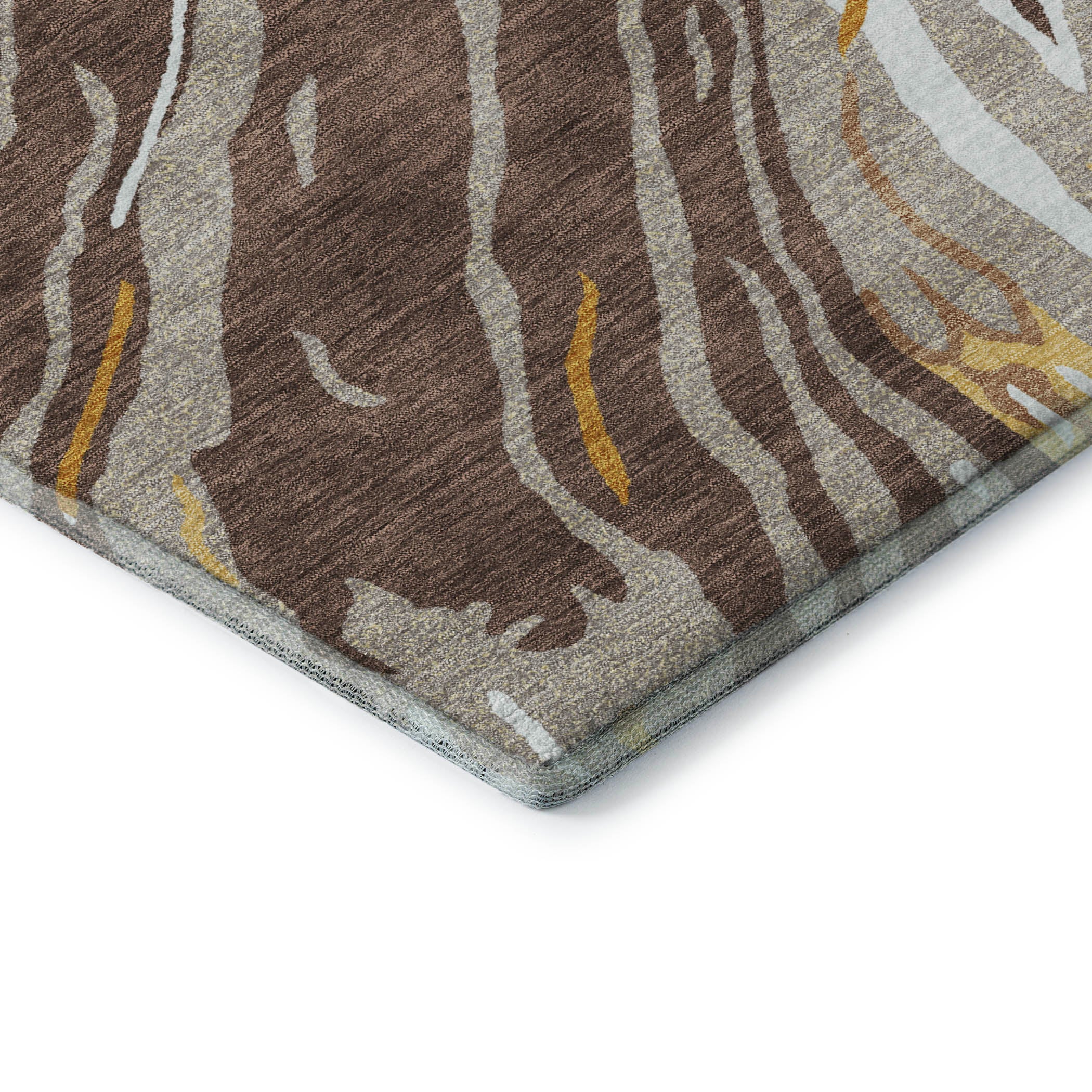 Bogota Machine Washable Transitional Brown Rug 1'8" x 2'6" #shape_Rectangle