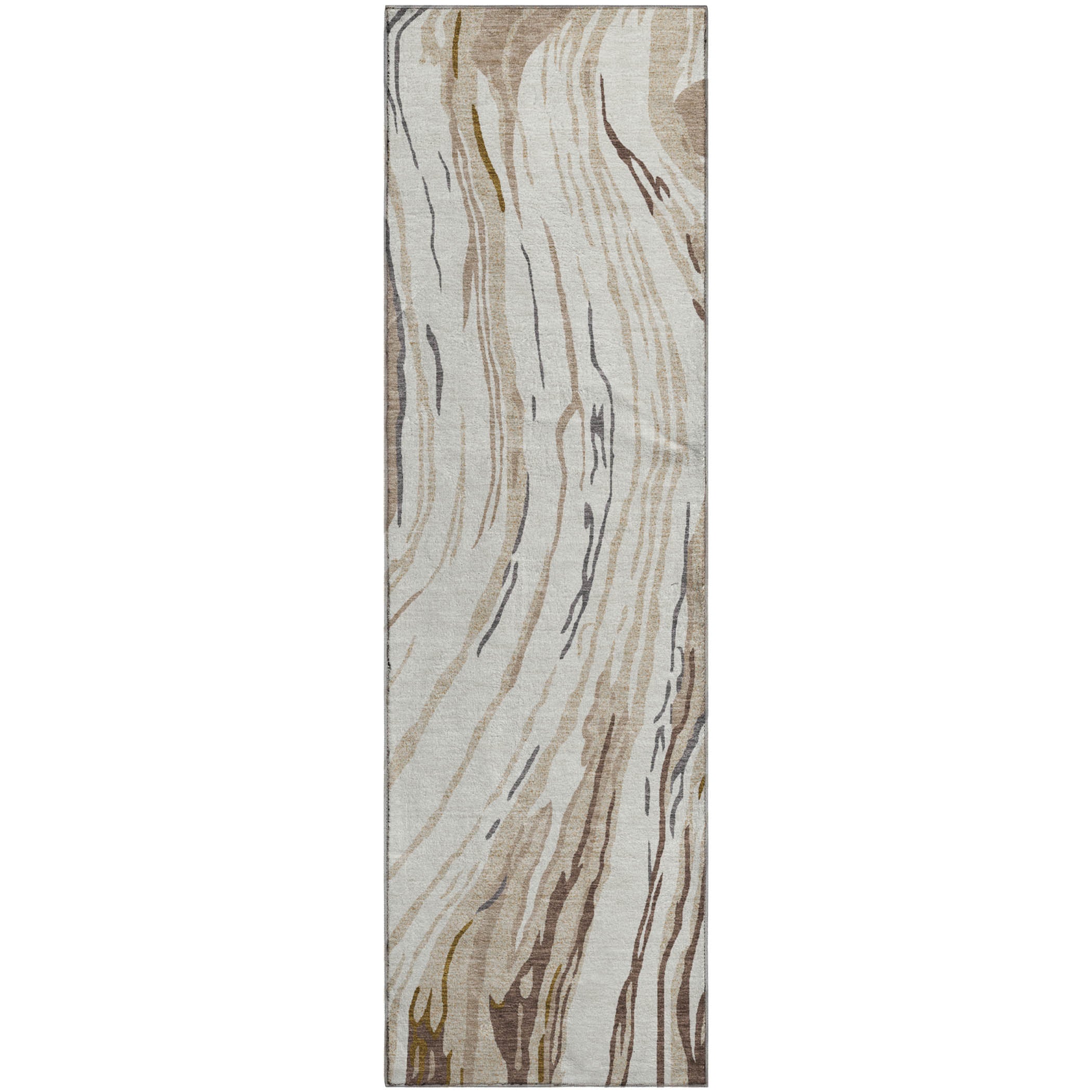 Bogota Machine Washable Transitional Ivory Rug 2'3" x 7'6" #shape_Runner