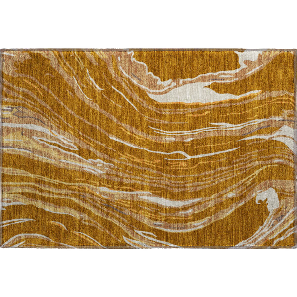 Bogota Machine Washable Transitional Paprika Orange Rug 1'8" x 2'6"