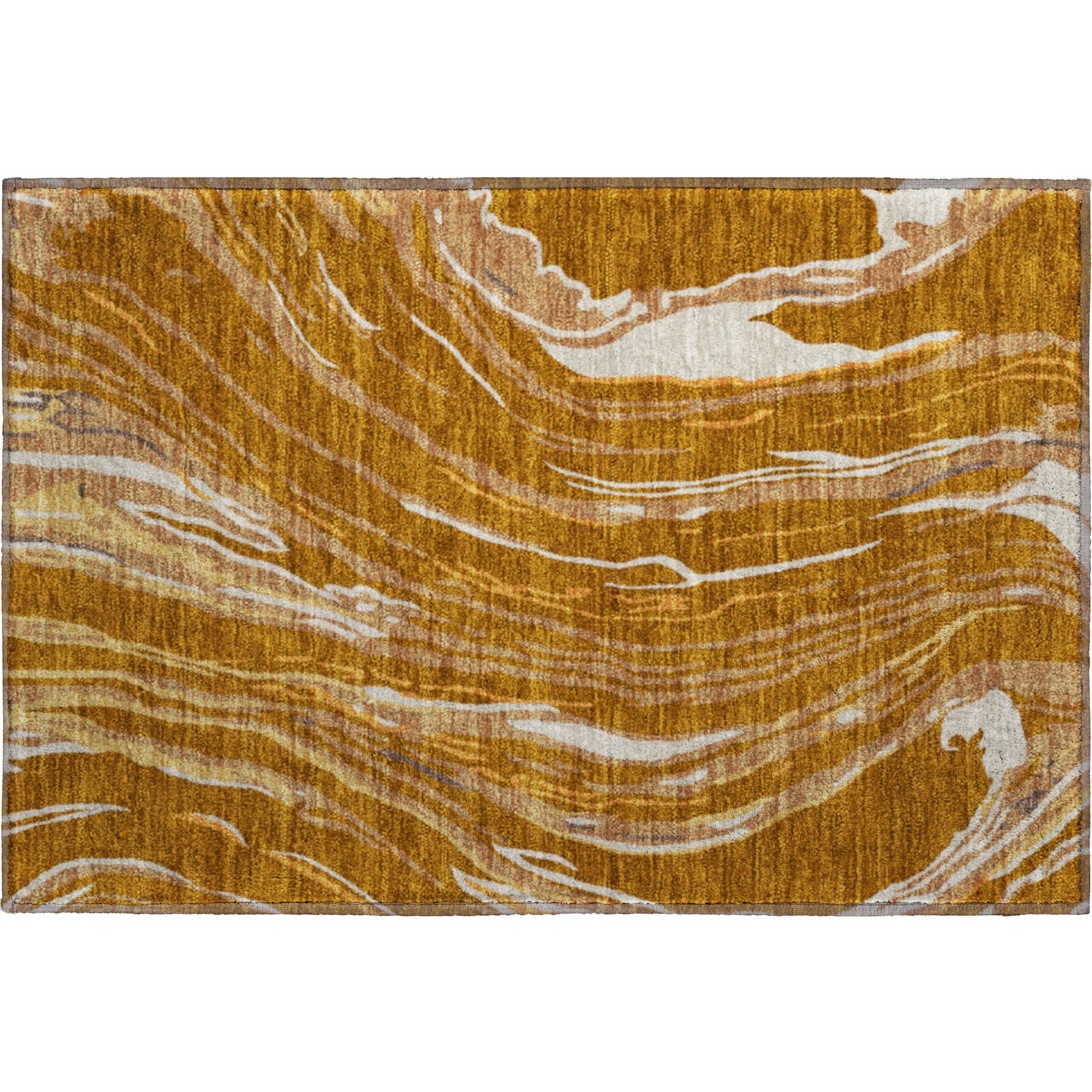 Bogota Machine Washable Transitional Paprika Orange Rug 1'8" x 2'6" #shape_Rectangle