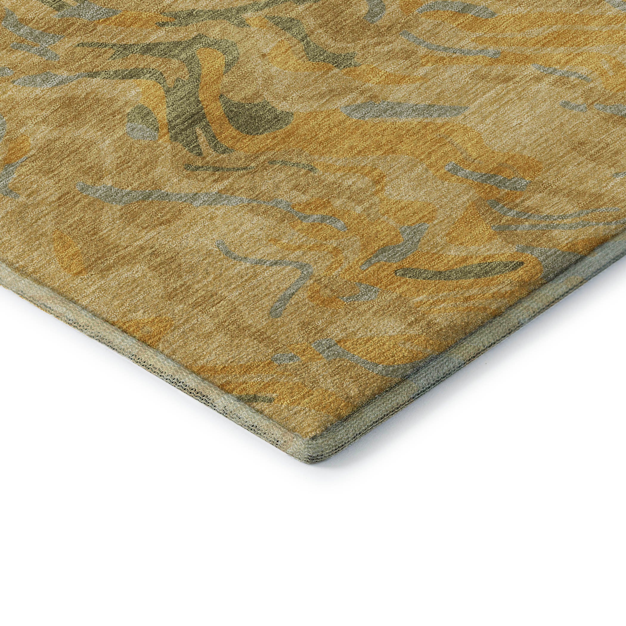Bruges Machine Washable Transitional Gold Rug 1'8" x 2'6" #shape_Rectangle