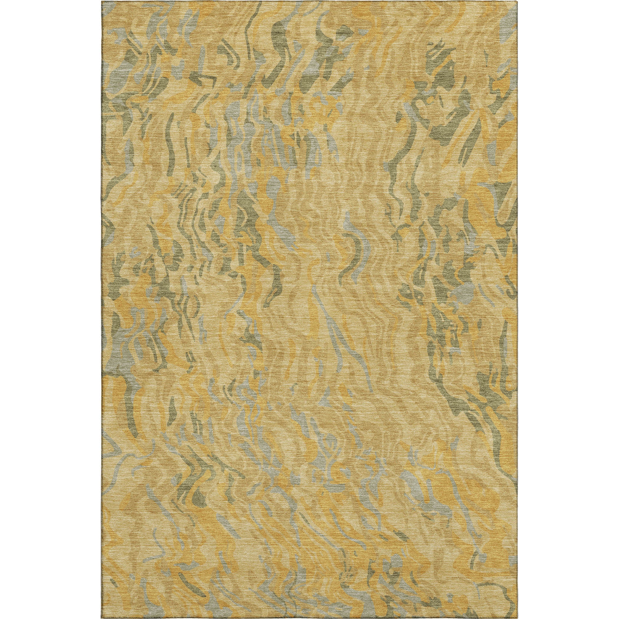 Bruges Machine Washable Transitional Gold Rug 2'6" x 3'10" #shape_Rectangle