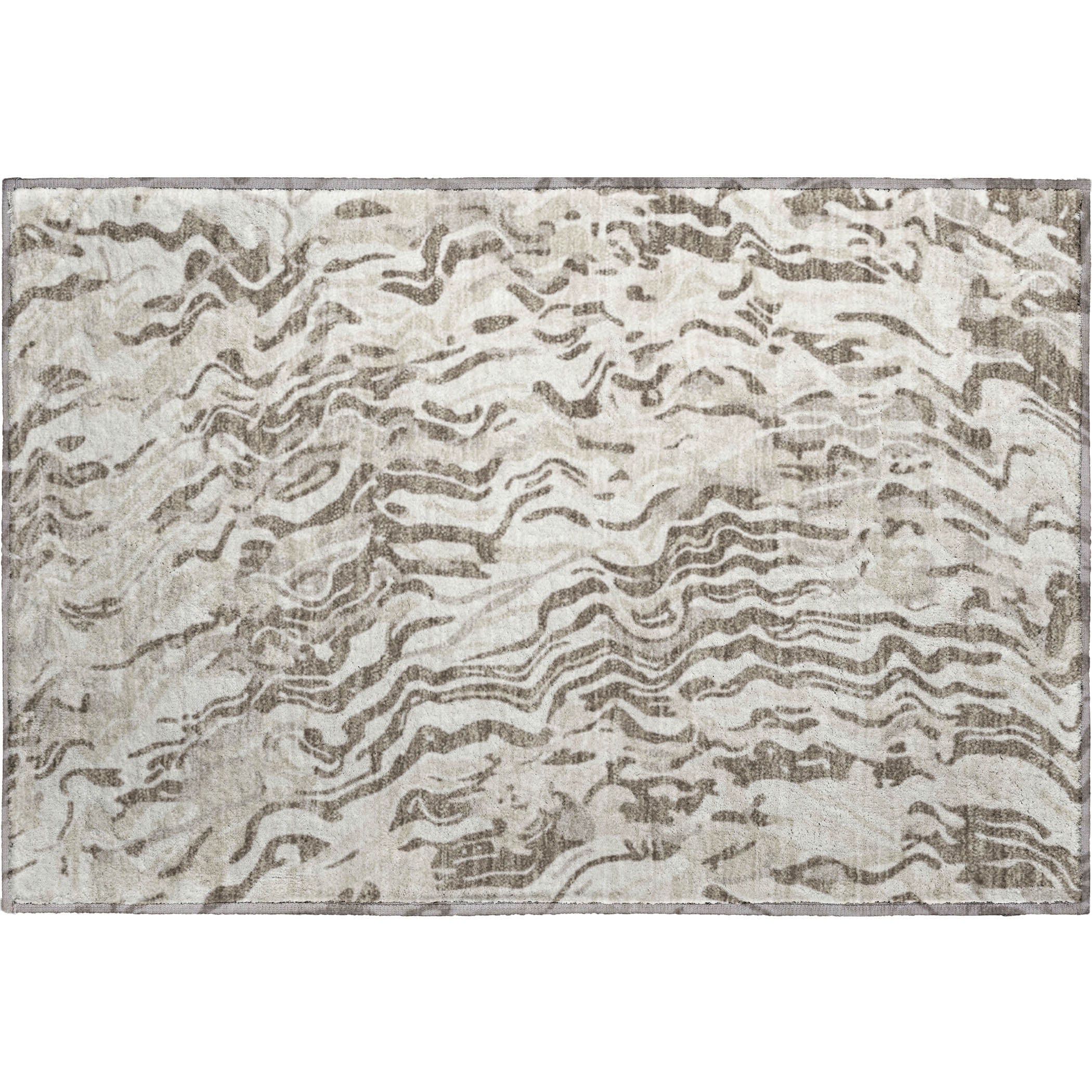 Bruges Machine Washable Transitional Ivory Rug 1'8" x 2'6" #shape_Rectangle