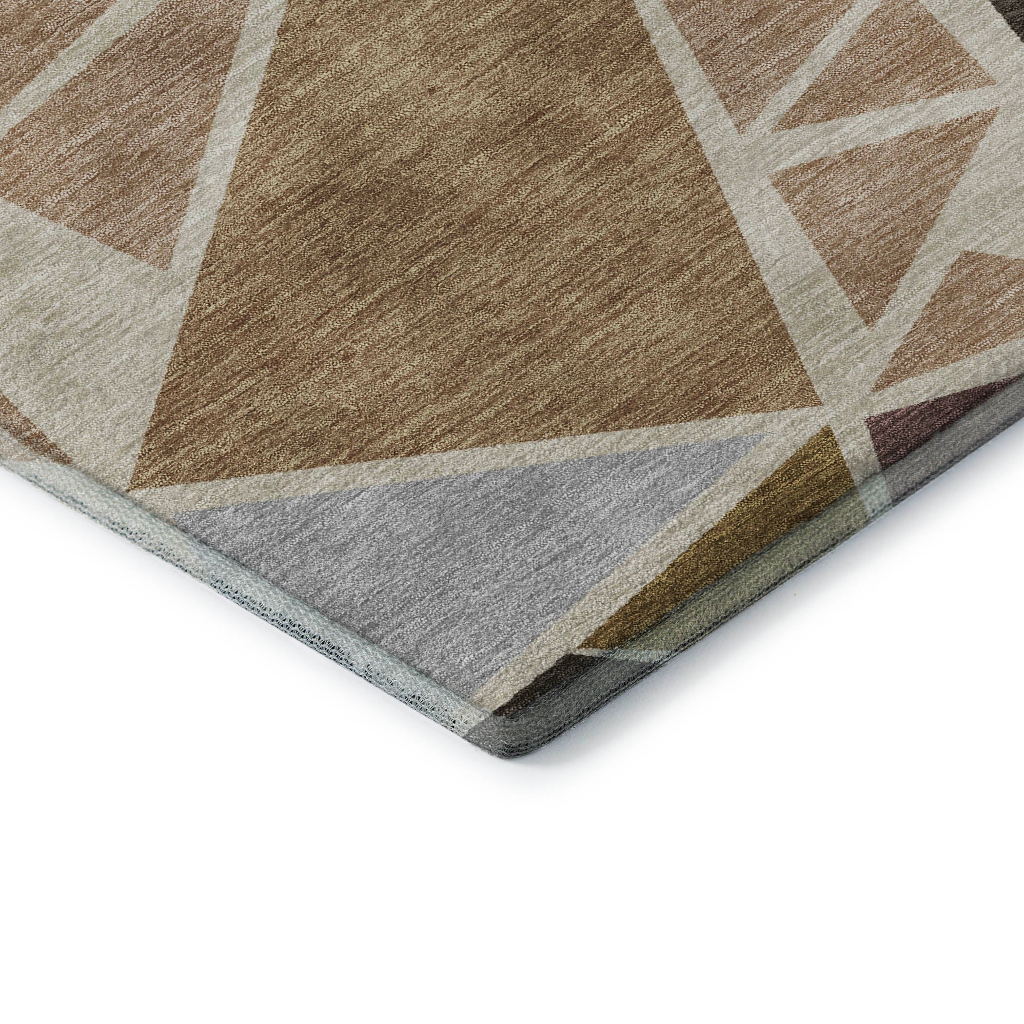 Valletta Machine Washable Transitional Beige Brown Rug 1'8" x 2'6" #shape_Rectangle