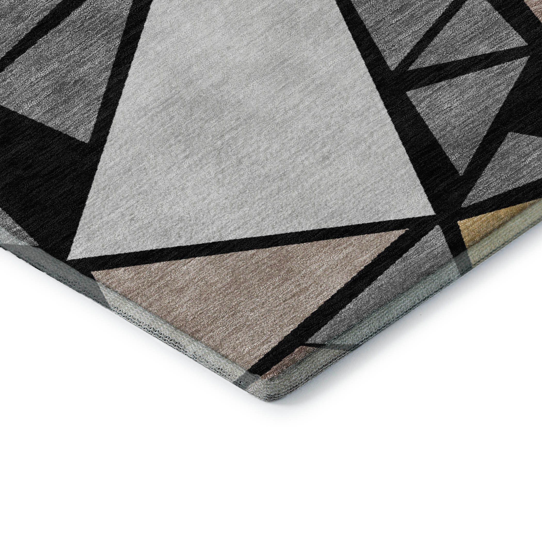 Valletta Machine Washable Transitional Black Rug 1'8" x 2'6" #shape_Rectangle