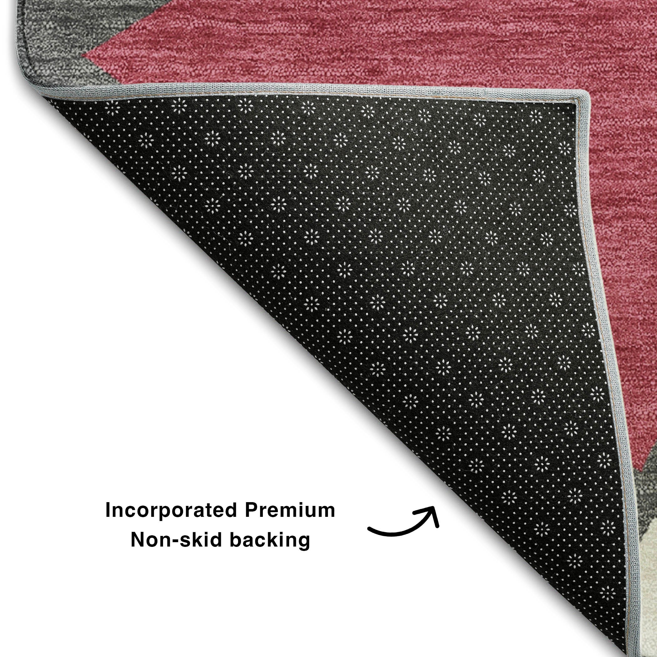 Valletta Machine Washable Transitional Burgundy Red Rug 1'8" x 2'6" #shape_Rectangle