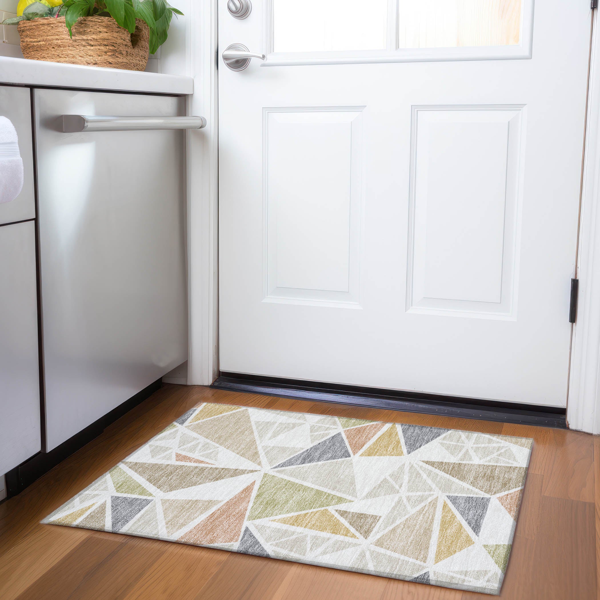 Valletta Machine Washable Transitional Ivory Rug 1'8" x 2'6" #shape_Rectangle