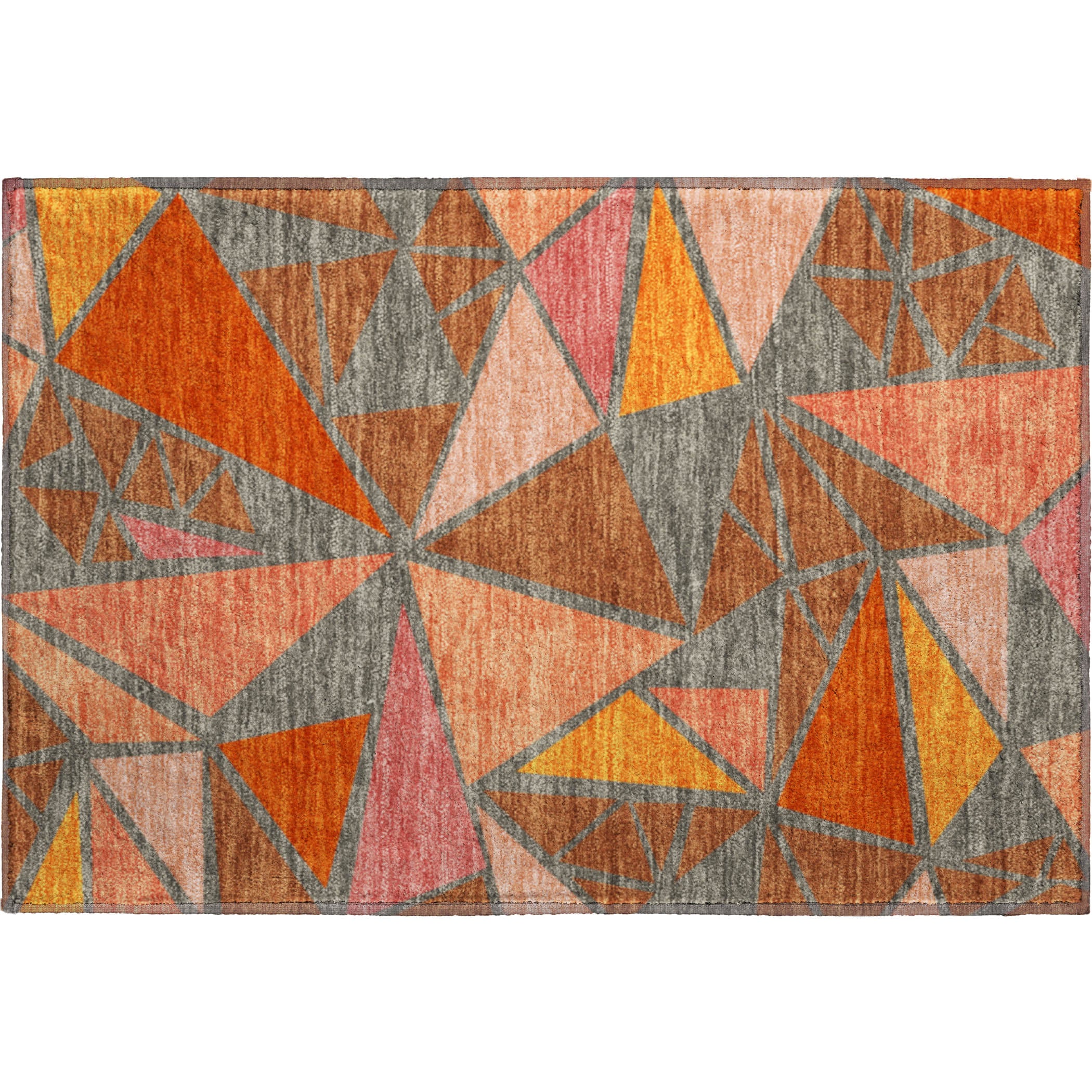 Valletta Machine Washable Transitional Rust Orange Rug 1'8" x 2'6" #shape_Rectangle