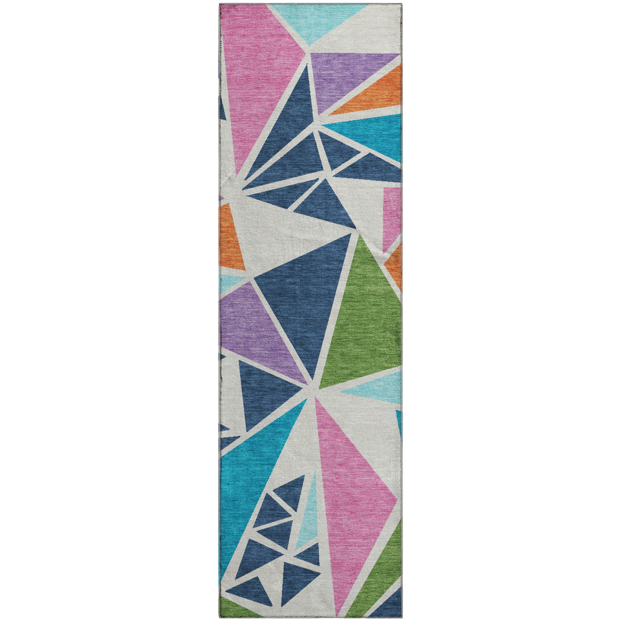 Valletta Machine Washable Transitional White Ivory Rug 2'3" x 7'6" #shape_Runner