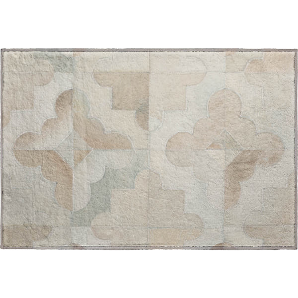 Ghent Machine Washable Cowhide Ivory Rug 1'8" x 2'6"