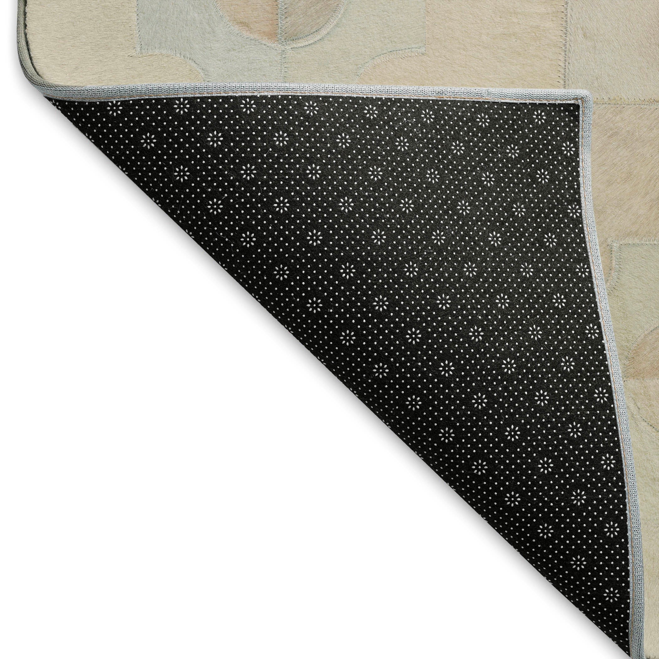 Ghent Machine Washable Cowhide Ivory Rug 1'8" x 2'6" #shape_Rectangle