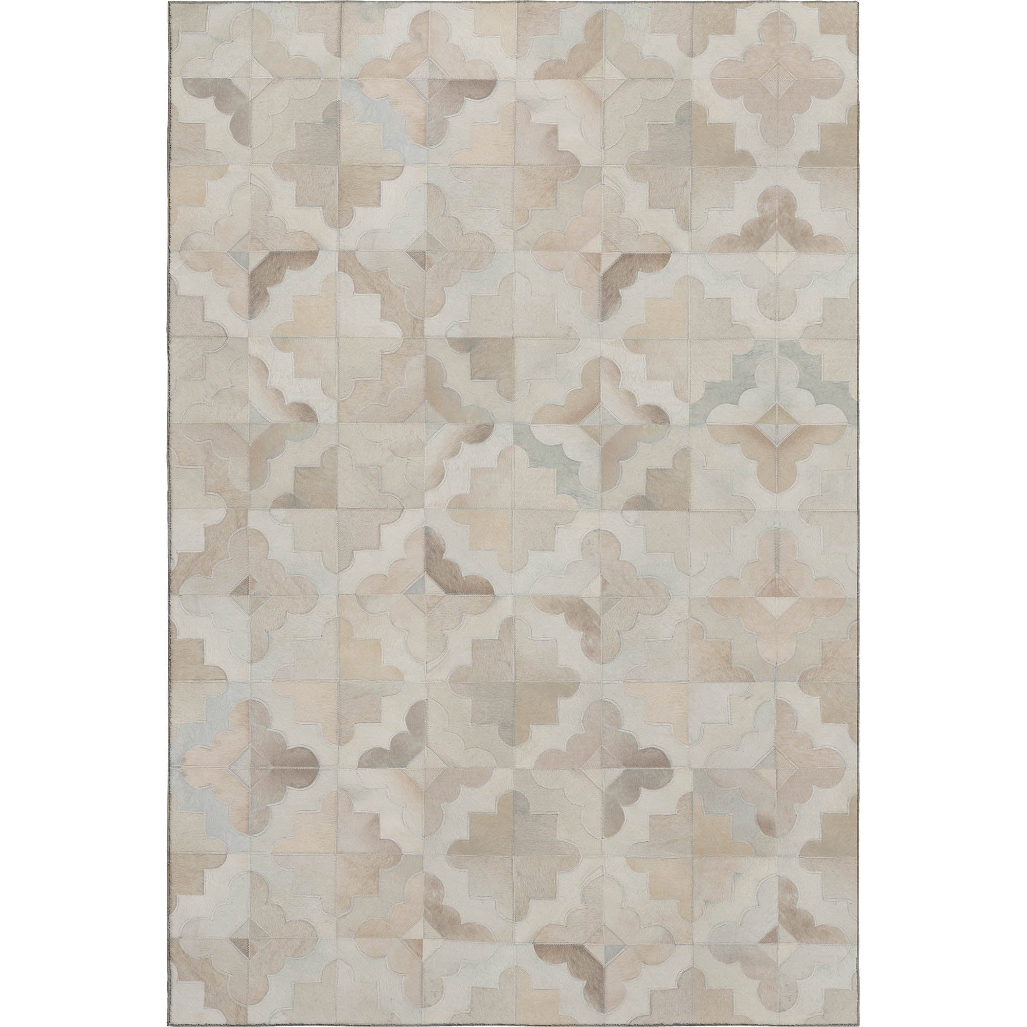 Ghent Machine Washable Cowhide Ivory Rug 2'6" x 3'10" #shape_Rectangle