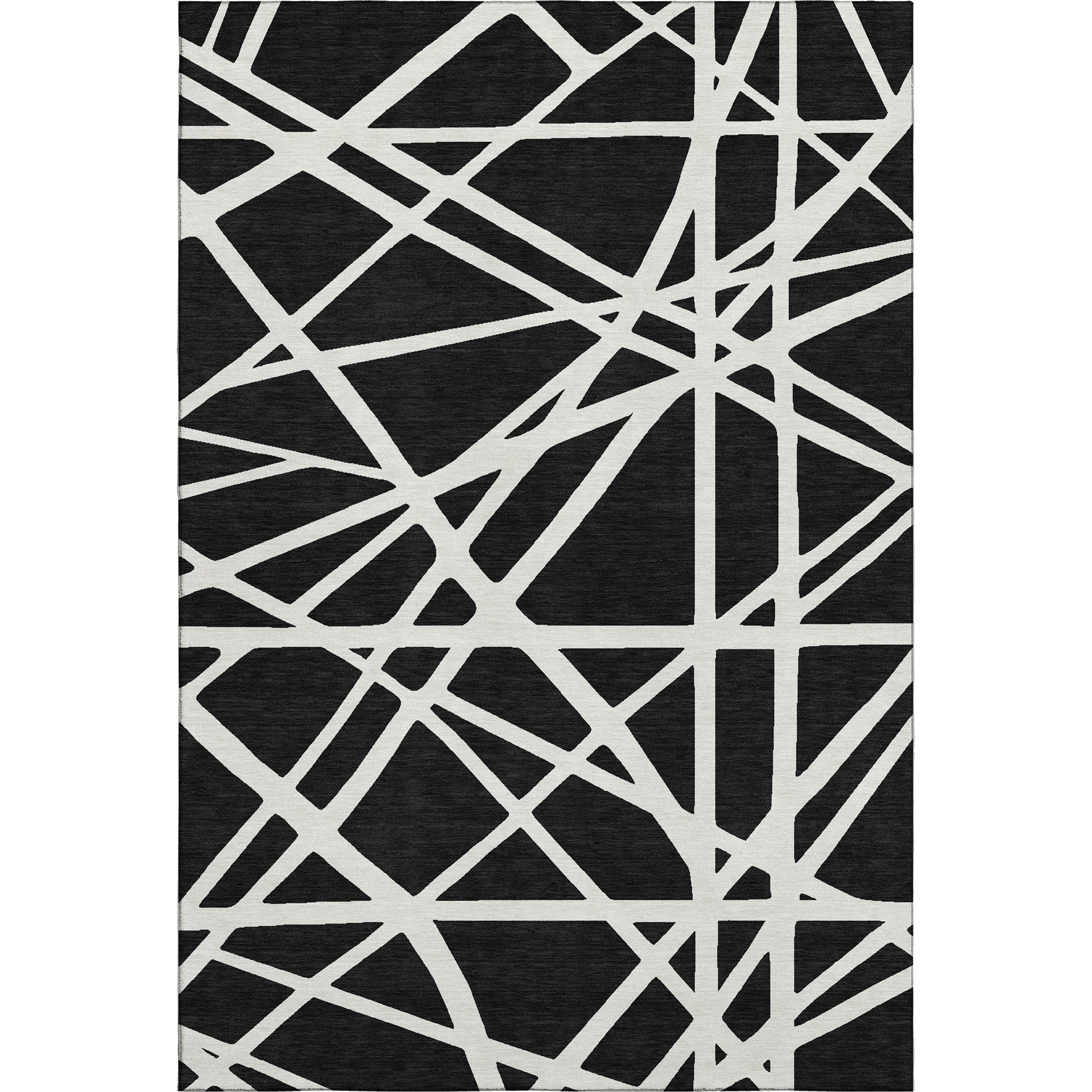 Bern Machine Washable Transitional Black Rug 2'6" x 3'10" #shape_Rectangle