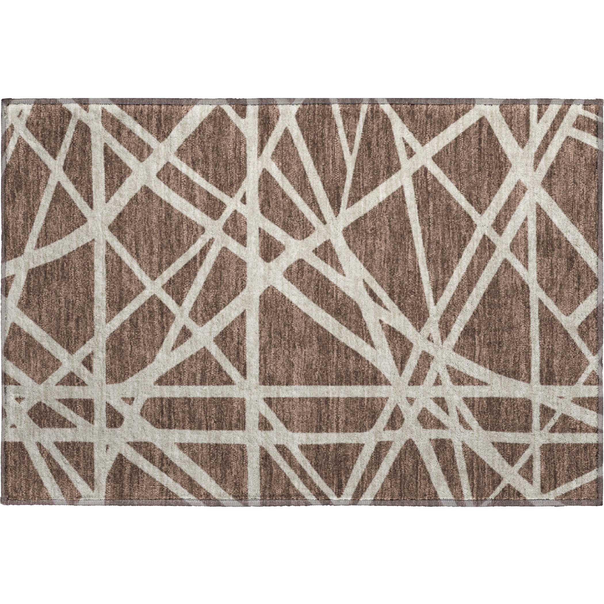 Bern Machine Washable Transitional Brown Rug 1'8" x 2'6" #shape_Rectangle