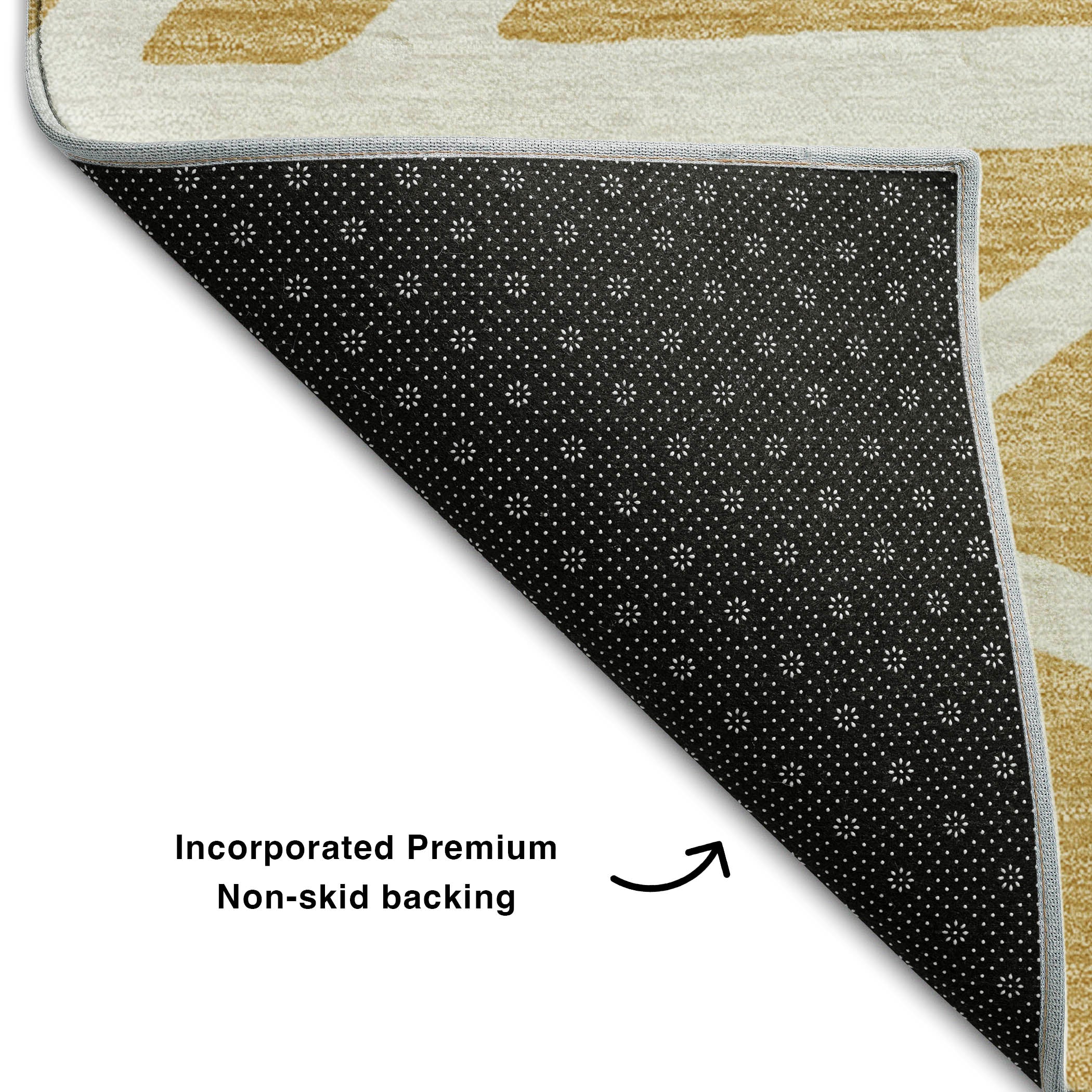 Bern Machine Washable Transitional Gold Rug 1'8" x 2'6" #shape_Rectangle