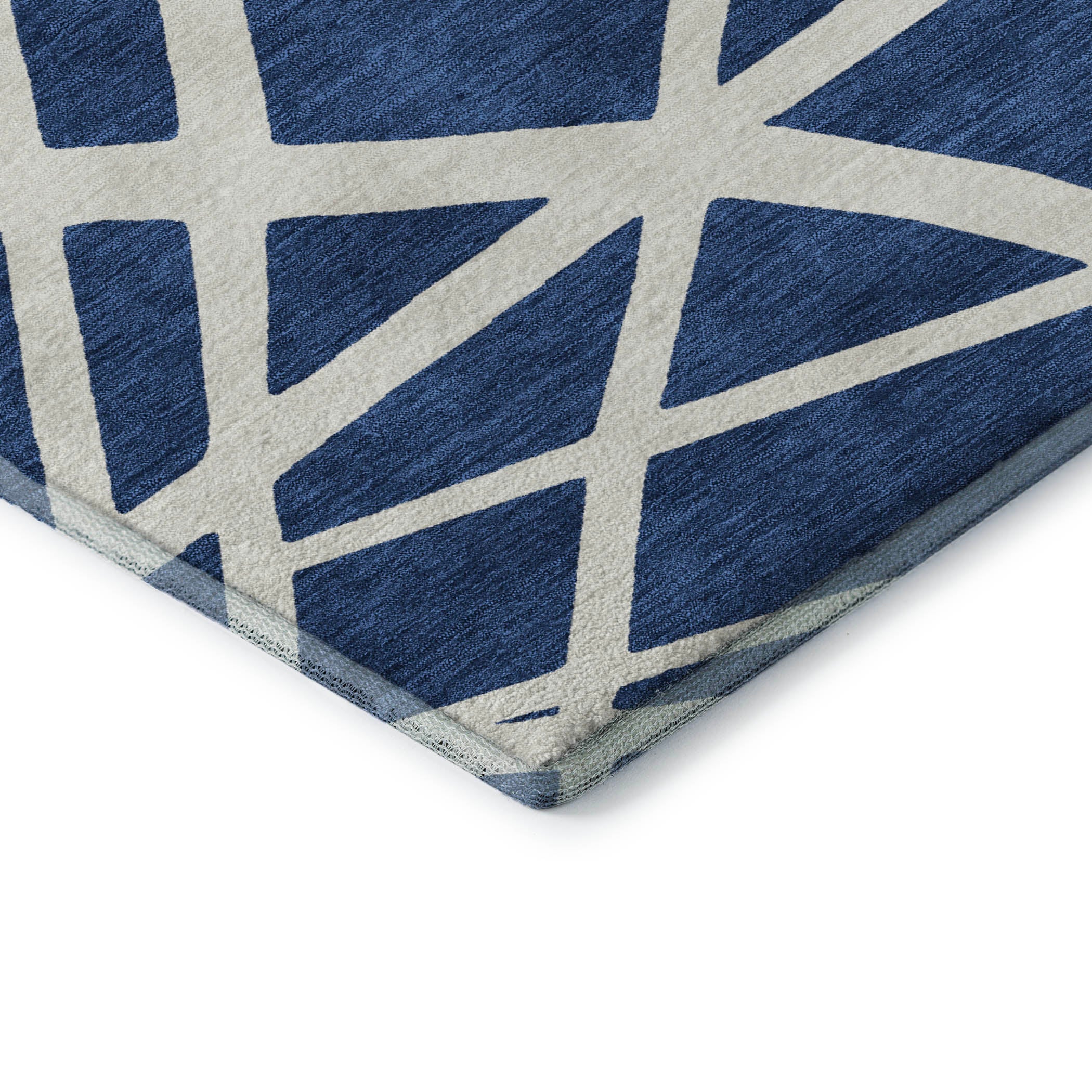 Bern Machine Washable Transitional Navy Blue Rug 1'8" x 2'6" #shape_Rectangle