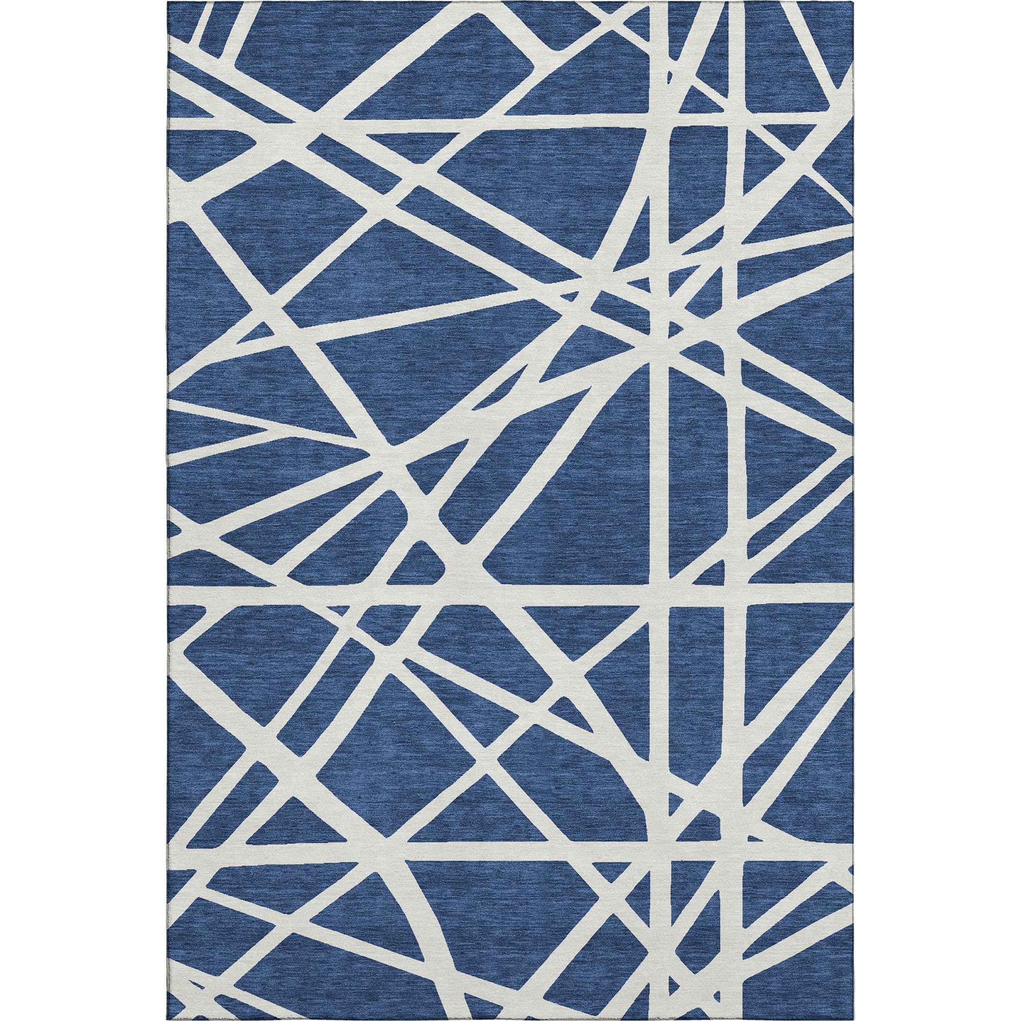 Bern Machine Washable Transitional Navy Blue Rug 2'6" x 3'10" #shape_Rectangle