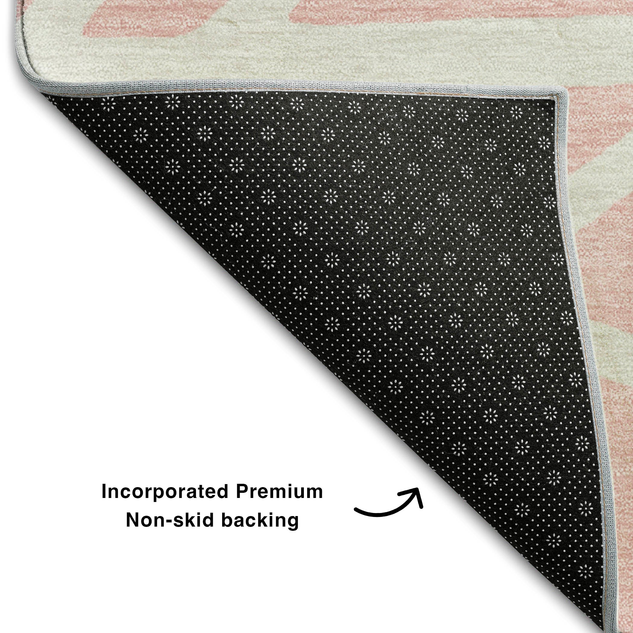 Bern Machine Washable Transitional Pink Rug 1'8" x 2'6" #shape_Rectangle