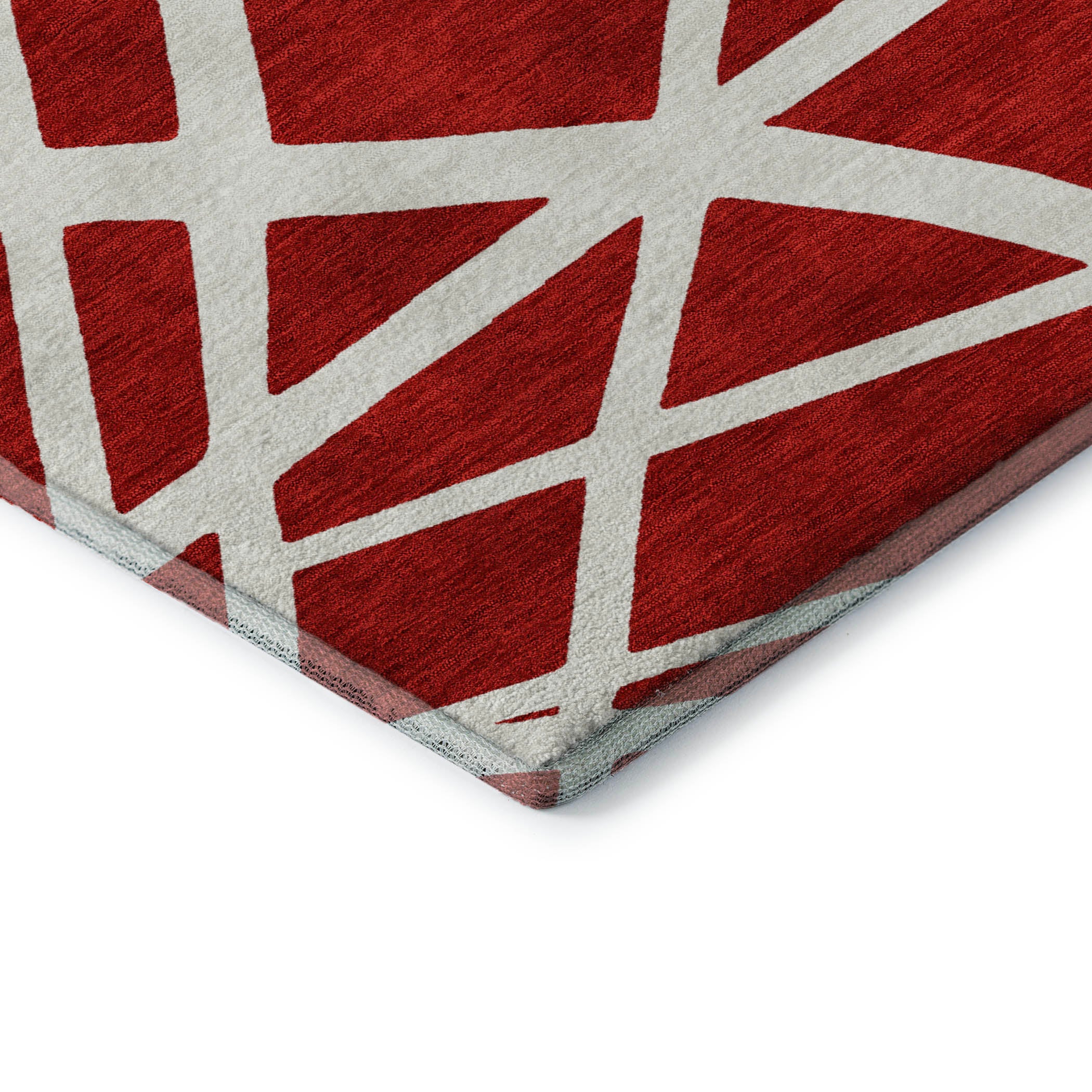 Bern Machine Washable Transitional Red Rug 1'8" x 2'6" #shape_Rectangle