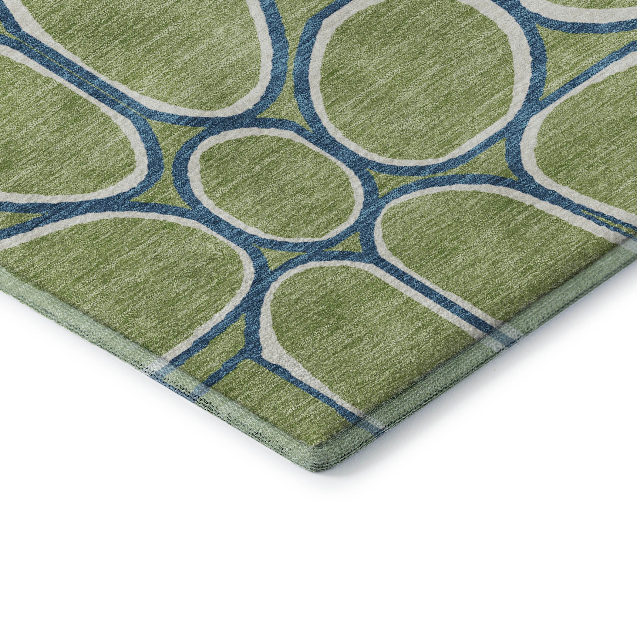 Oslo Machine Washable Transitional Aloe Green Rug 1'8" x 2'6" #shape_Rectangle