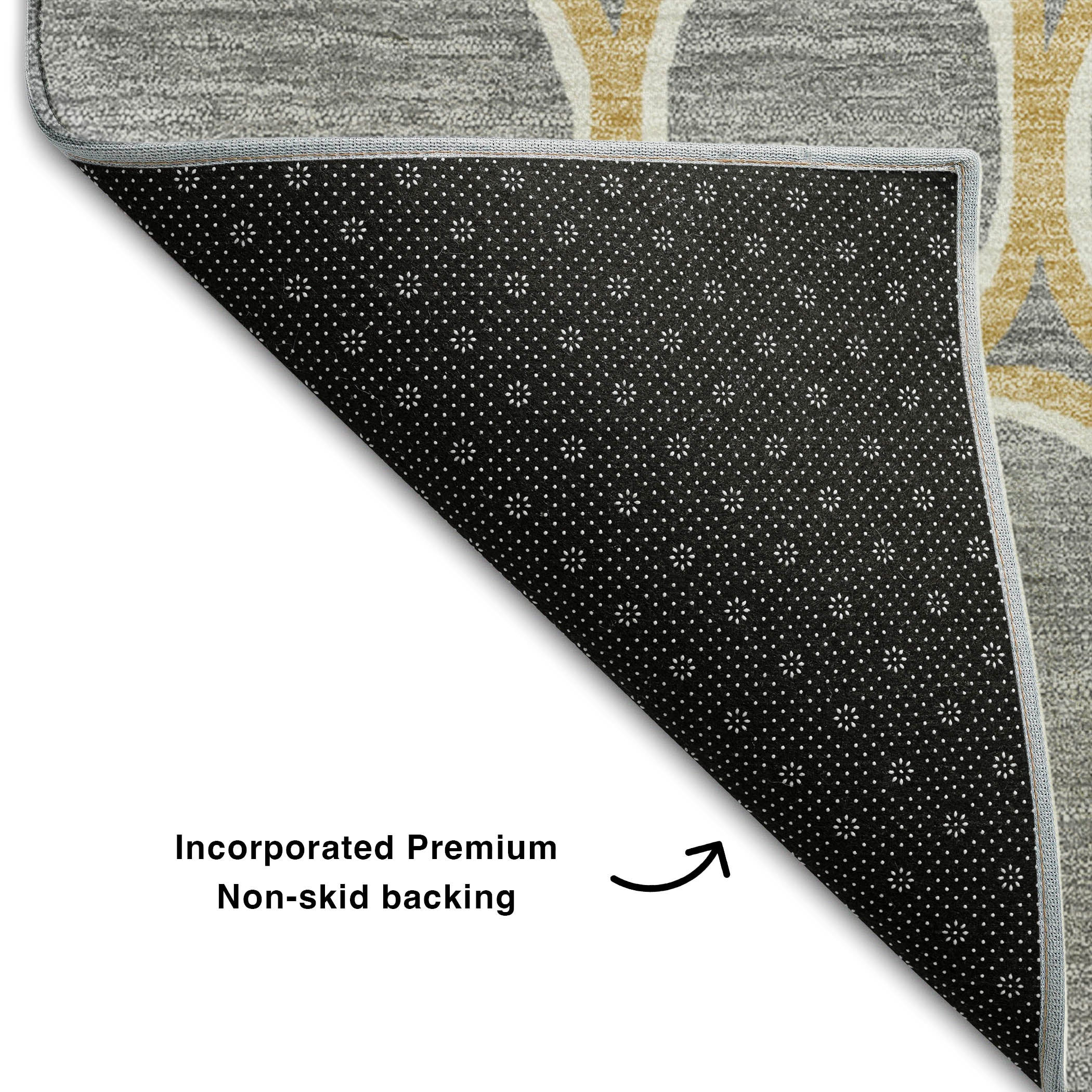 Oslo Machine Washable Transitional Gray Rug 1'8" x 2'6" #shape_Rectangle