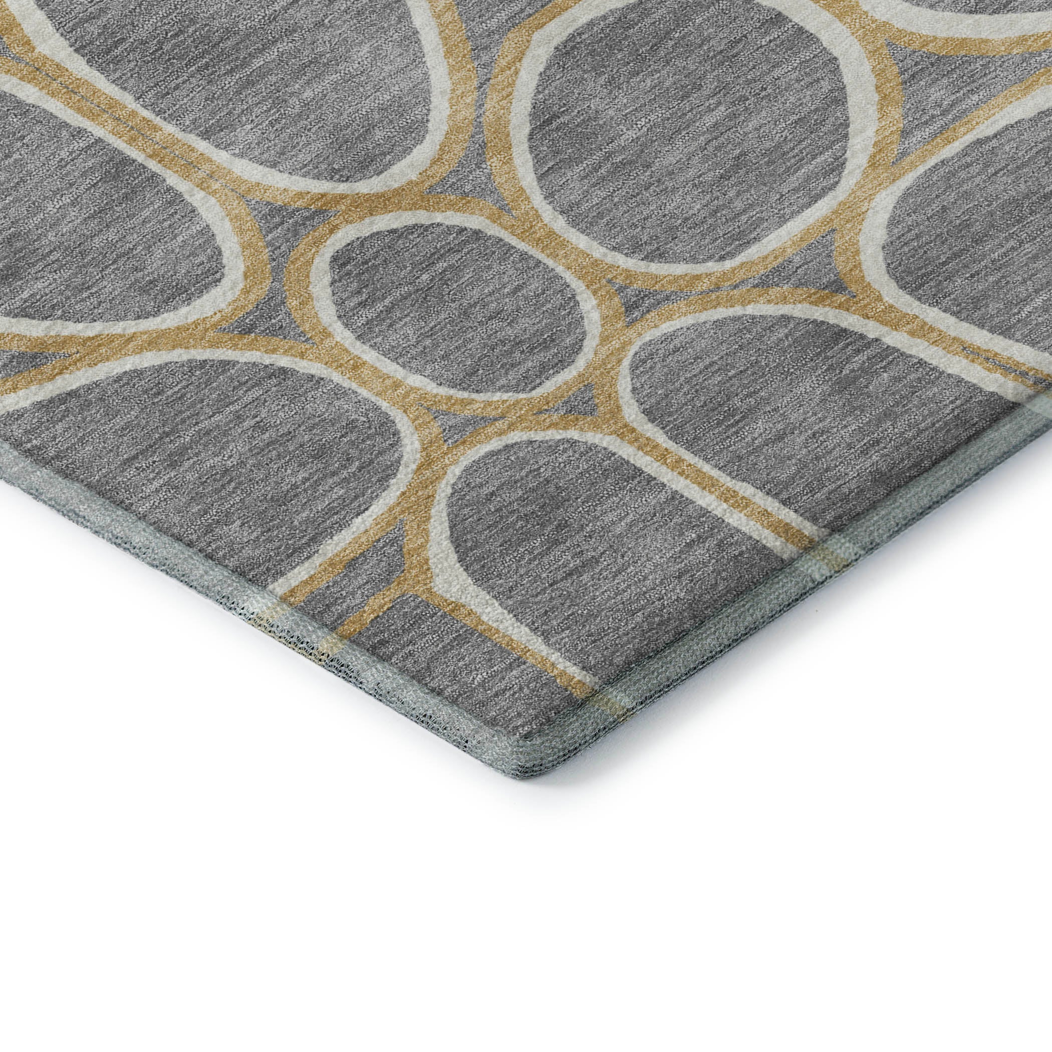 Oslo Machine Washable Transitional Gray Rug 1'8" x 2'6" #shape_Rectangle