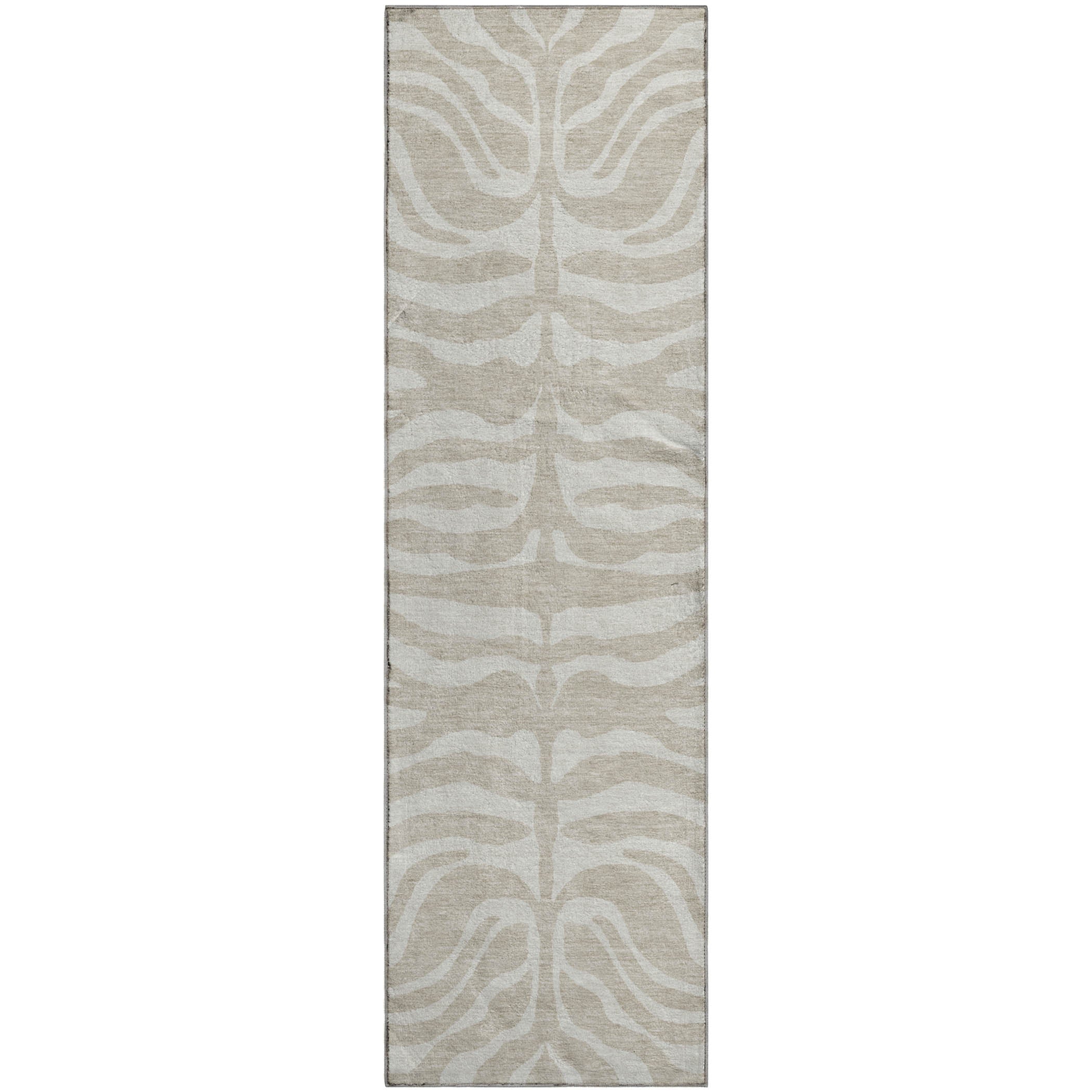 Dubrovnik Machine Washable Transitional Beige Brown Rug 2'3" x 7'6" #shape_Runner