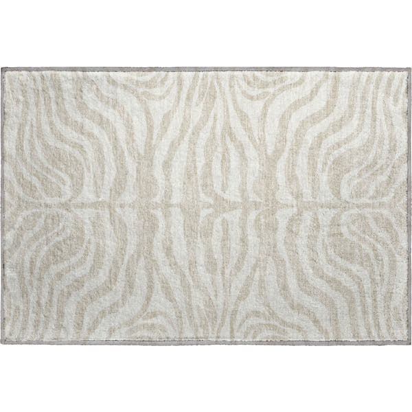 Dubrovnik Machine Washable Transitional Beige Brown Rug 1'8" x 2'6"