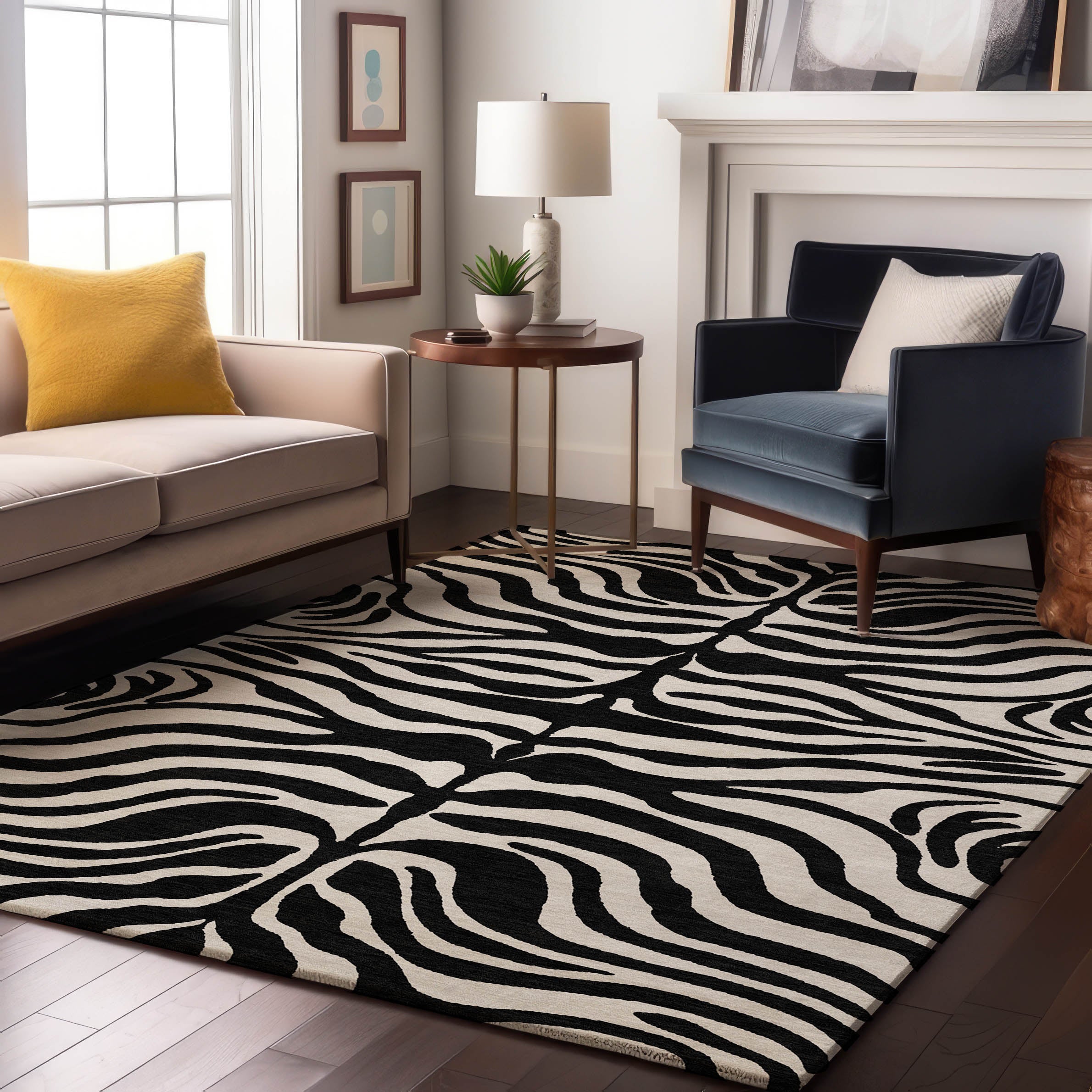 Dubrovnik Machine Washable Transitional Black Rug 2'6" x 3'10" #shape_Rectangle