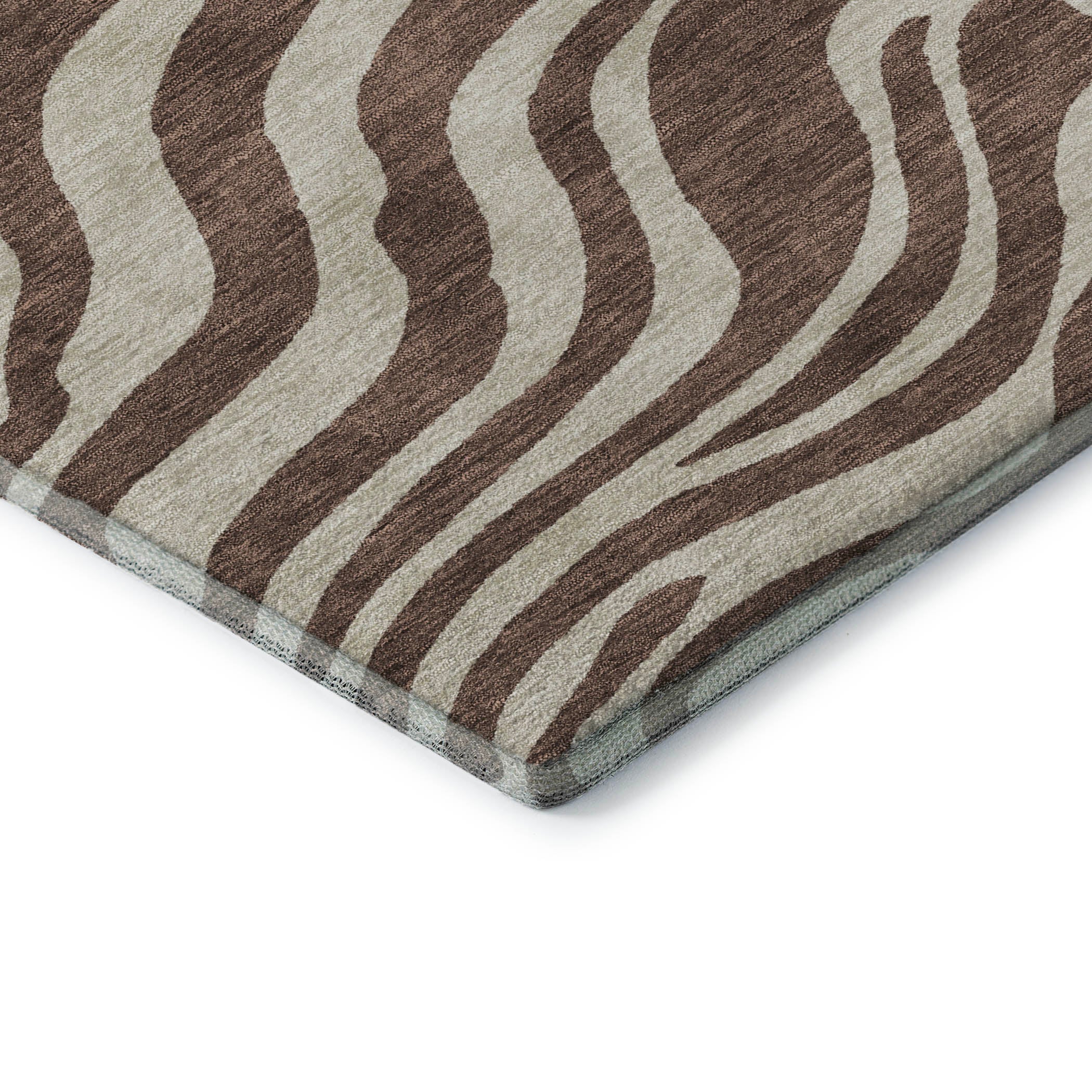Dubrovnik Machine Washable Transitional Brown Rug 1'8" x 2'6" #shape_Rectangle