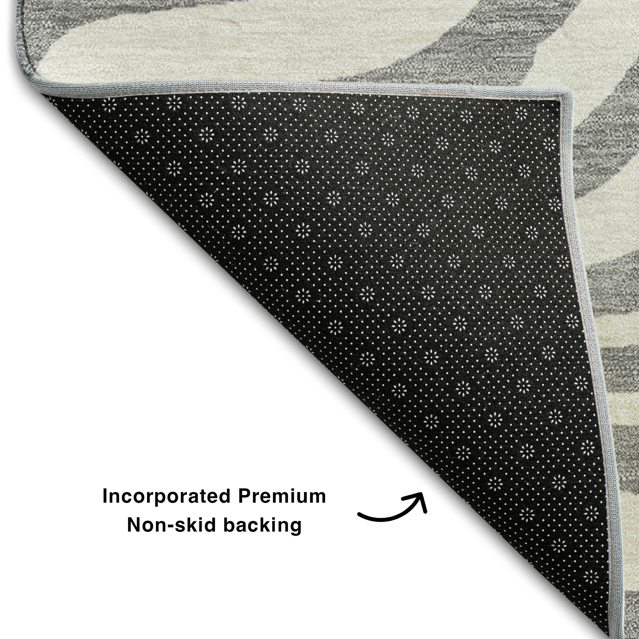 Dubrovnik Machine Washable Transitional Gray Rug 1'8" x 2'6" #shape_Rectangle