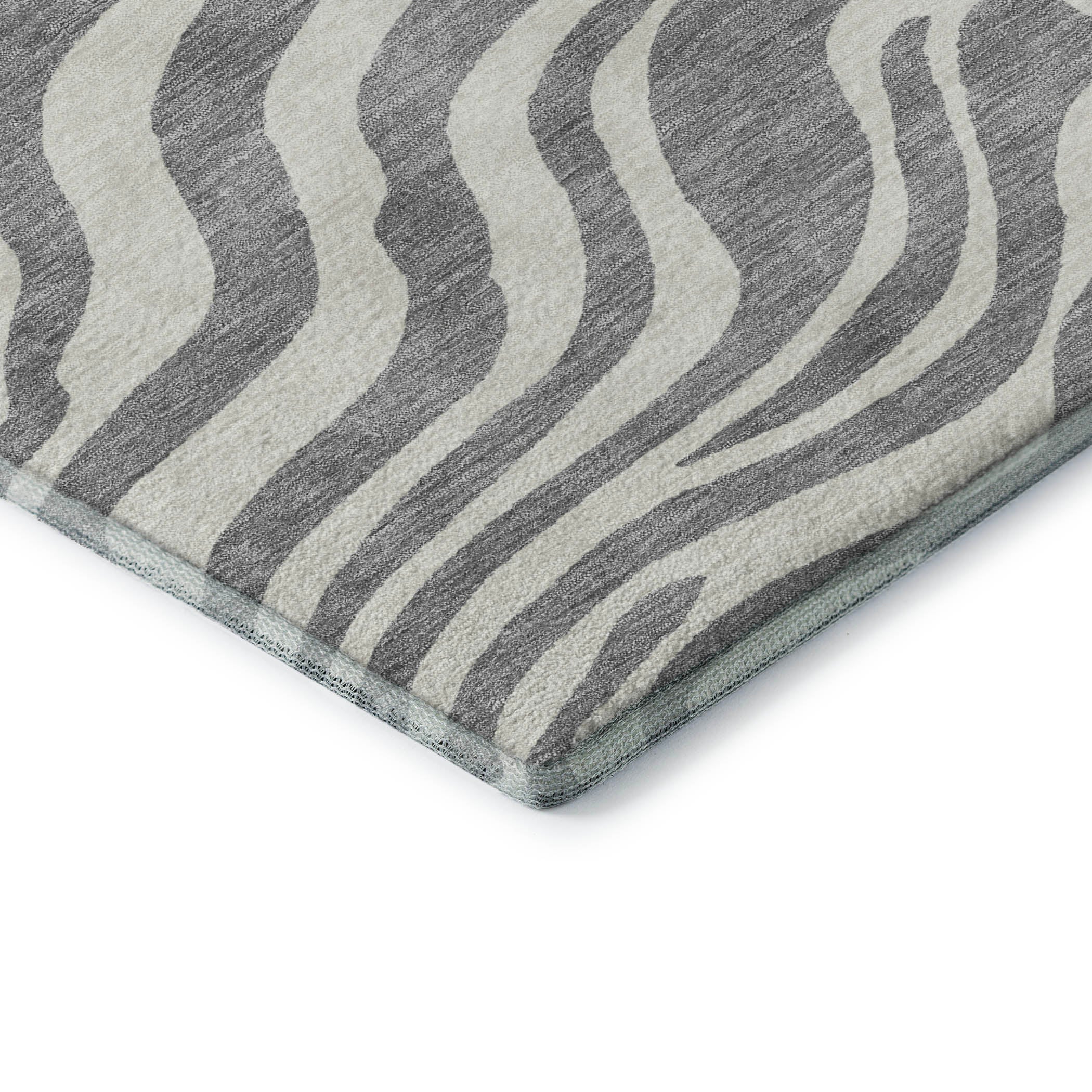 Dubrovnik Machine Washable Transitional Gray Rug 1'8" x 2'6" #shape_Rectangle