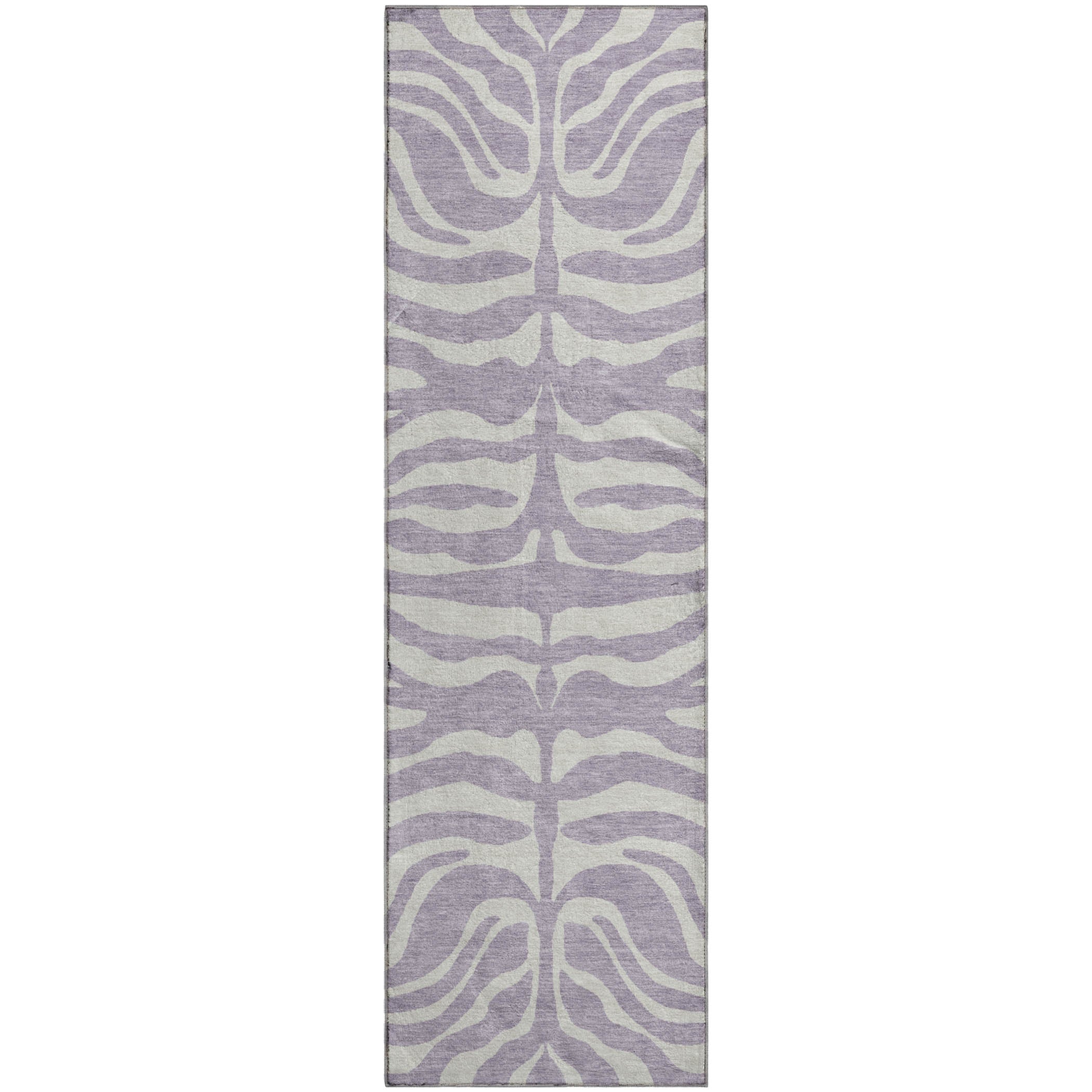 Dubrovnik Machine Washable Transitional Lavender Purple Rug 2'3" x 7'6" #shape_Runner