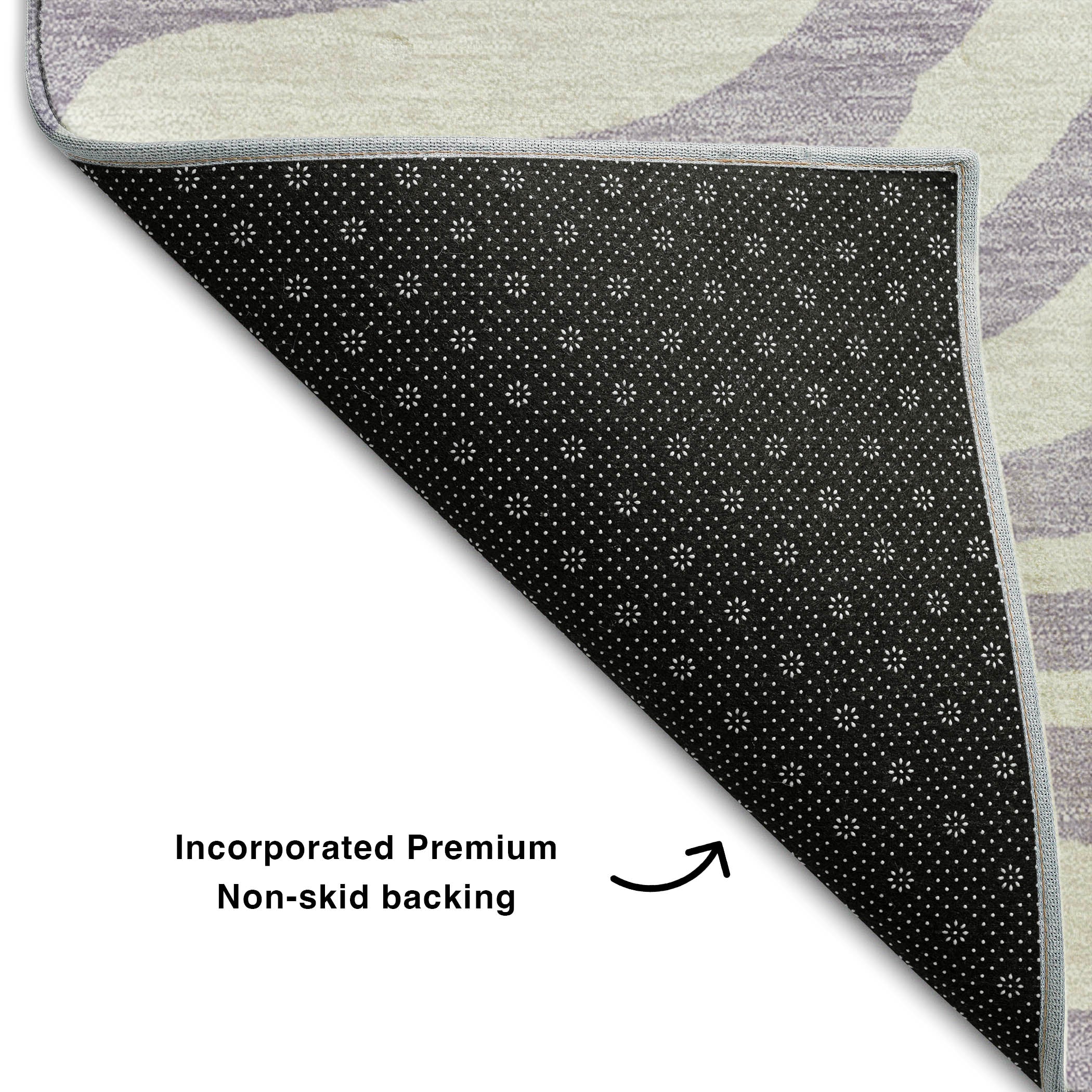 Dubrovnik Machine Washable Transitional Lavender Purple Rug 1'8" x 2'6" #shape_Rectangle