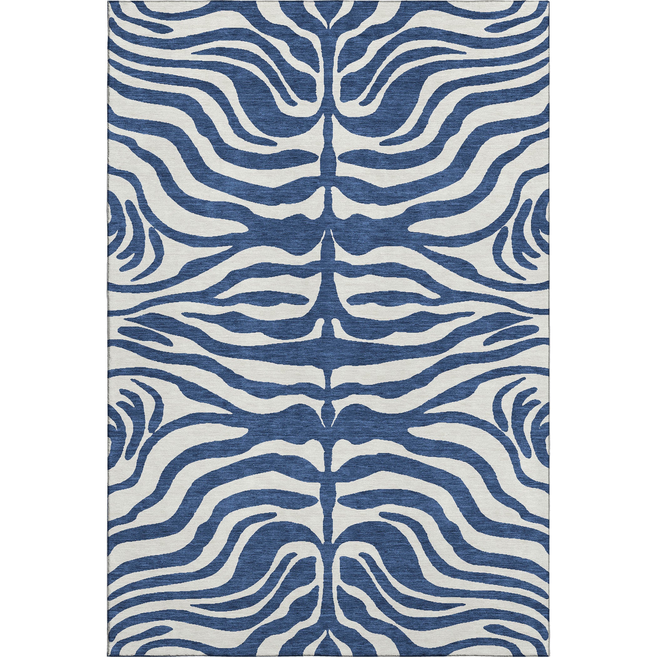 Dubrovnik Machine Washable Transitional Navy Blue Rug 2'6" x 3'10" #shape_Rectangle