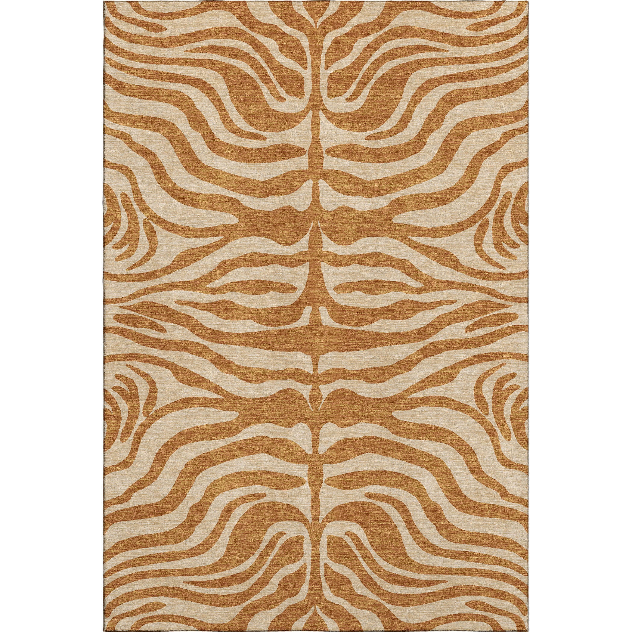 Dubrovnik Machine Washable Transitional Paprika Orange Rug 2'6" x 3'10" #shape_Rectangle