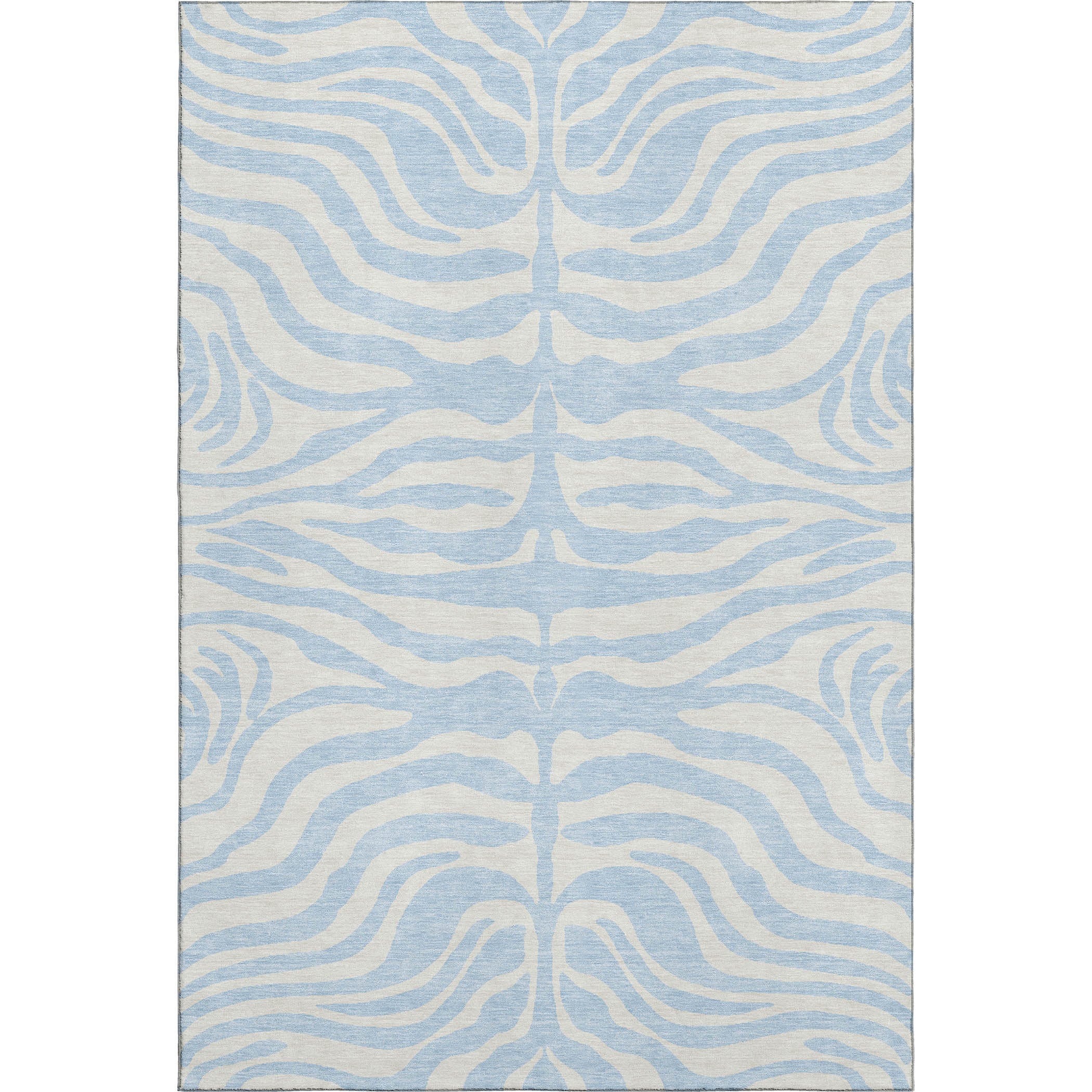 Dubrovnik Machine Washable Transitional Sky Blue Rug 2'6" x 3'10" #shape_Rectangle