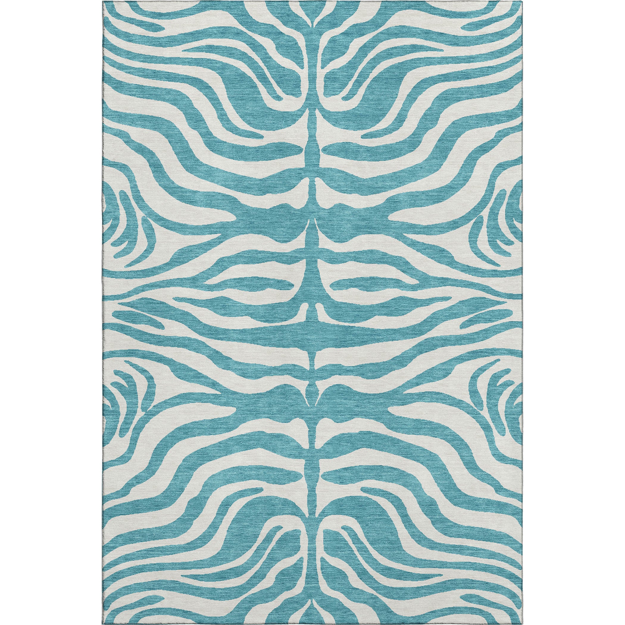 Dubrovnik Machine Washable Transitional Teal Rug 2'6" x 3'10" #shape_Rectangle
